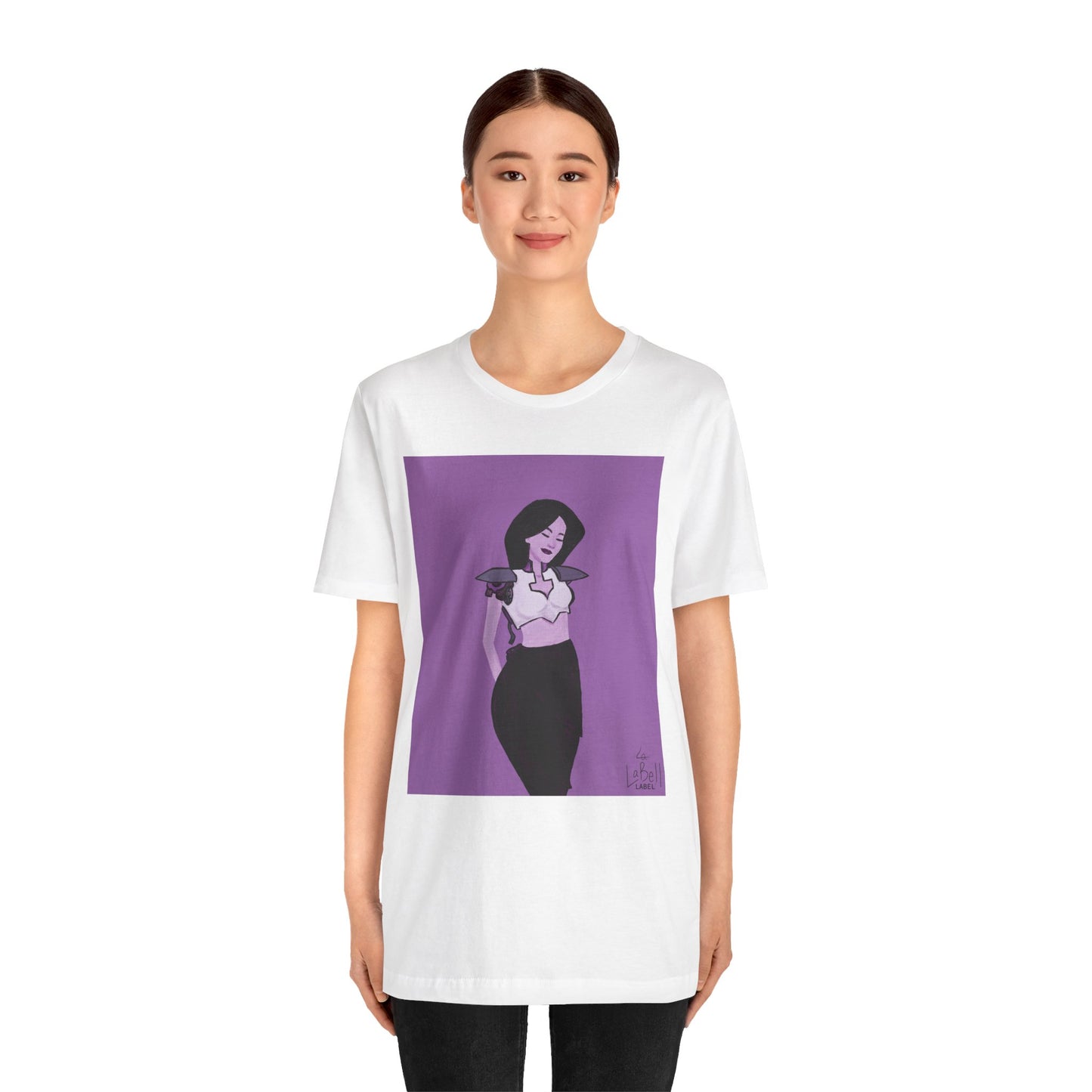 "The MODels" - Permanent Violet Dark Female MODel - Unisex Jersey Short Sleeve Tee