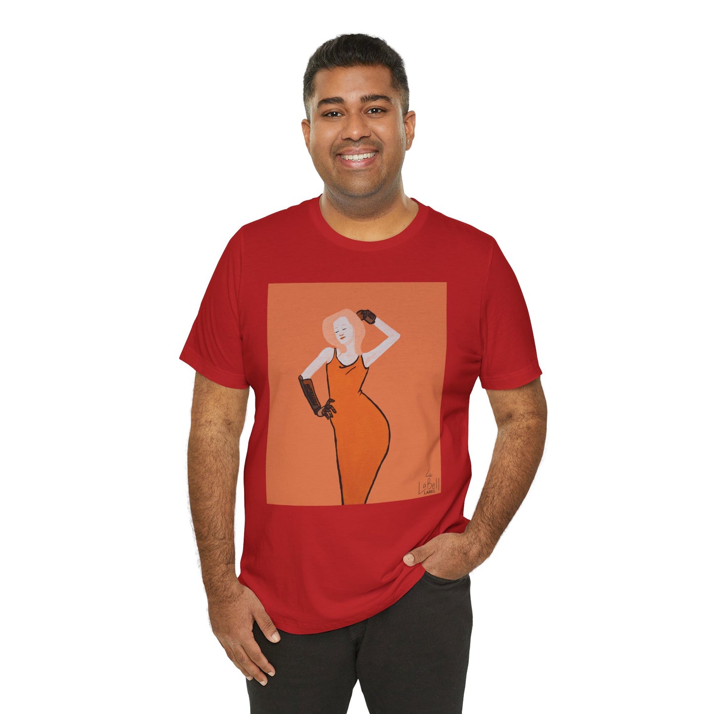 "The MODels" - C.P. Cadmium Orange Female MODel - Unisex Jersey Short Sleeve Tee
