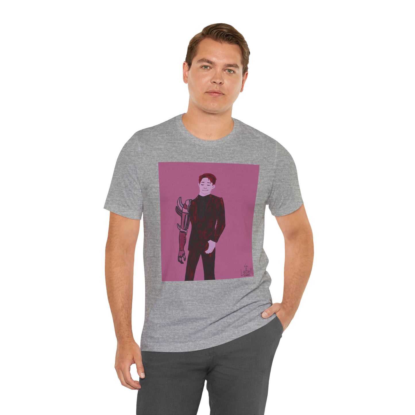 "The MODels" - Alizarin Crimson Male MODel - Unisex Jersey Short Sleeve Tee