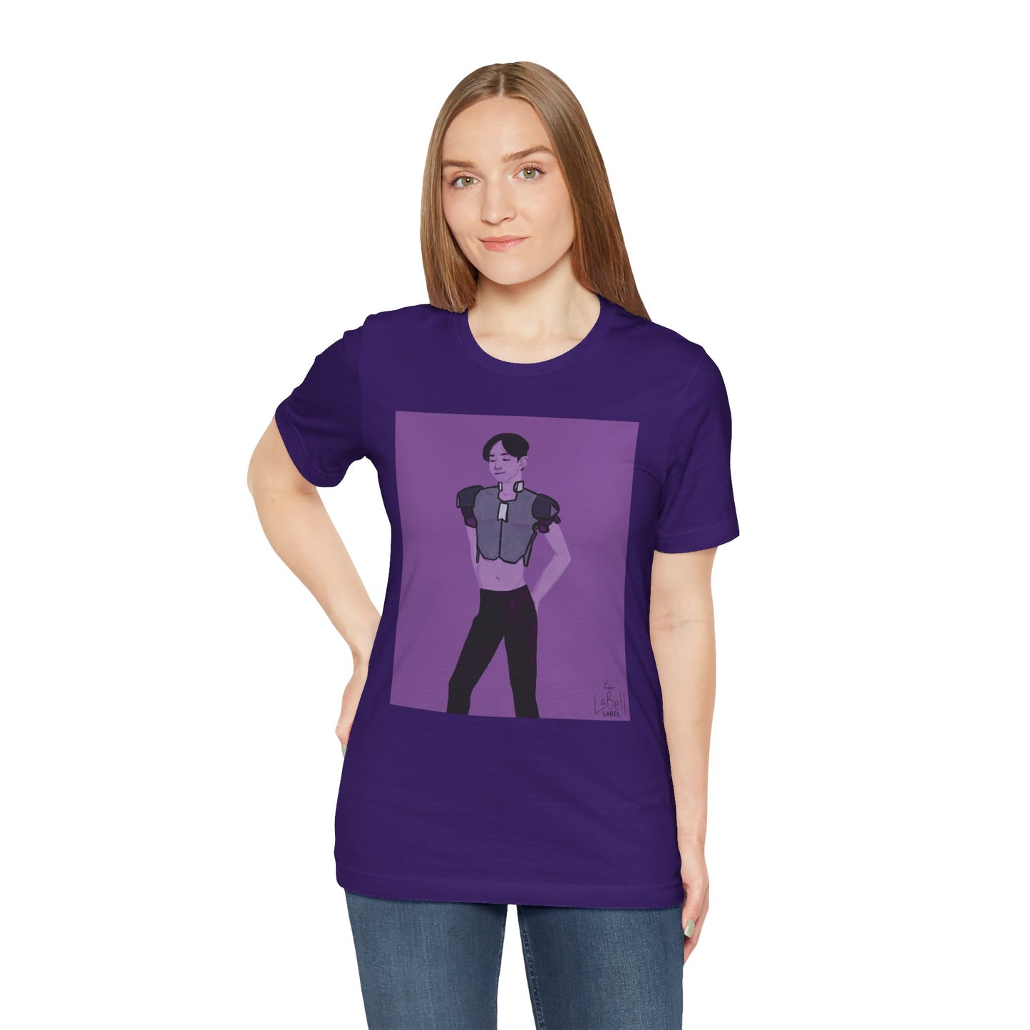 "The MODels" - Permanent Violet Dark Male MODel - Unisex Jersey Short Sleeve Tee