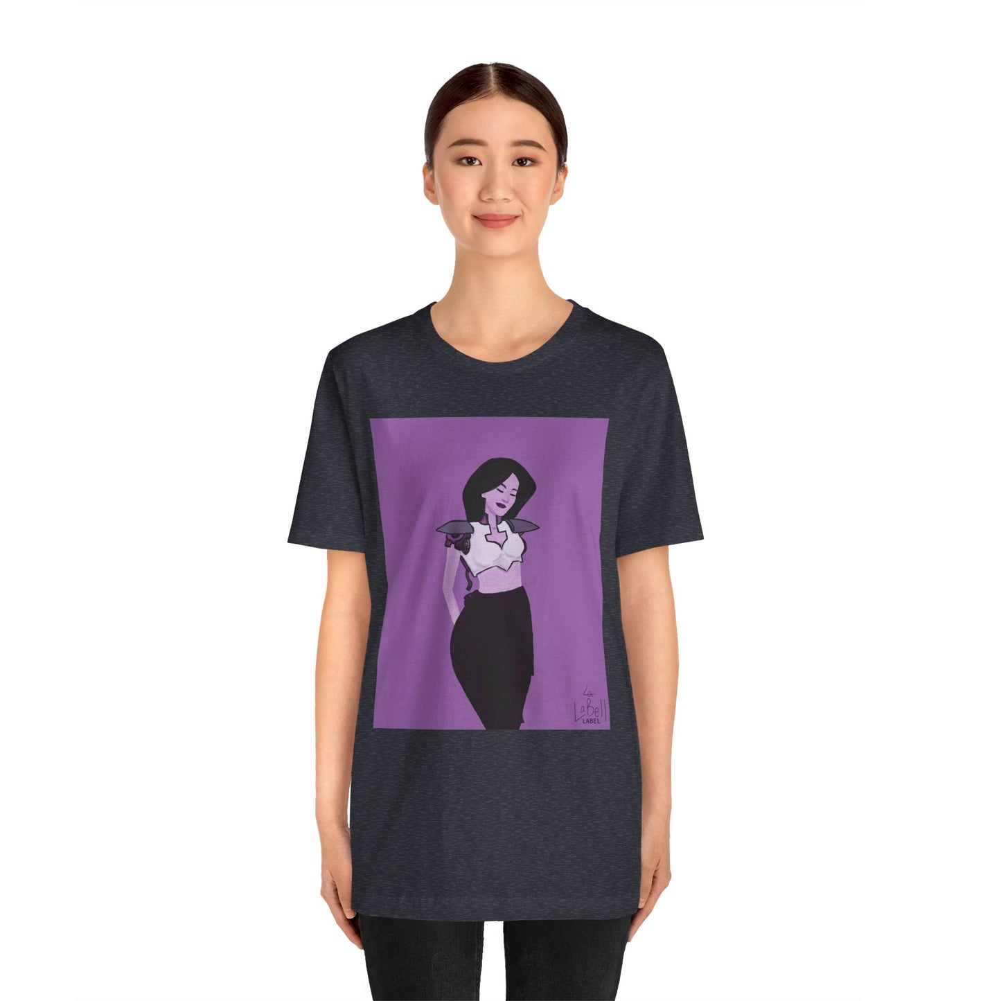 "The MODels" - Permanent Violet Dark Female MODel - Unisex Jersey Short Sleeve Tee