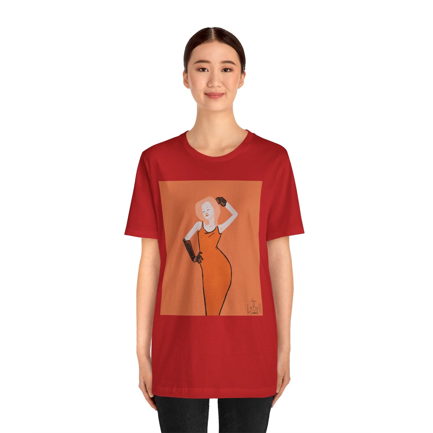 "The MODels" - C.P. Cadmium Orange Female MODel - Unisex Jersey Short Sleeve Tee