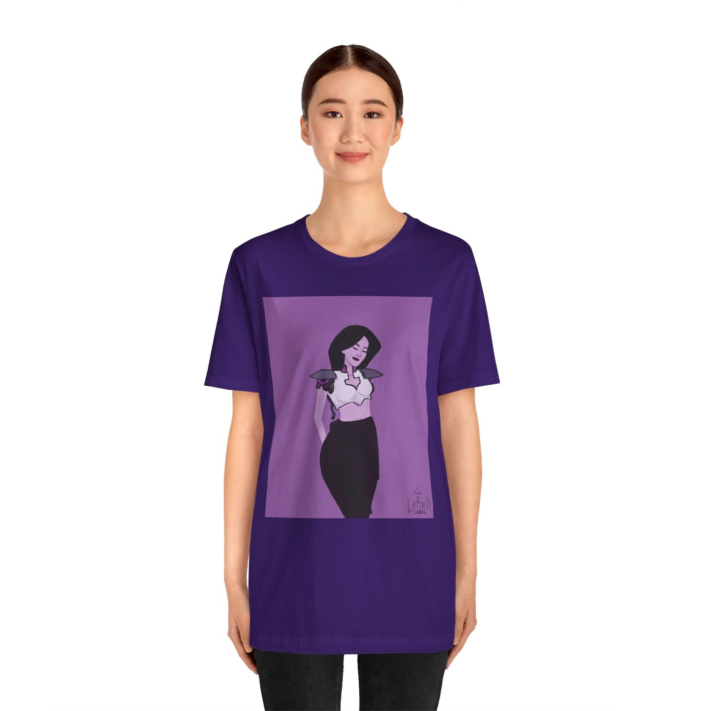 "The MODels" - Permanent Violet Dark Female MODel - Unisex Jersey Short Sleeve Tee