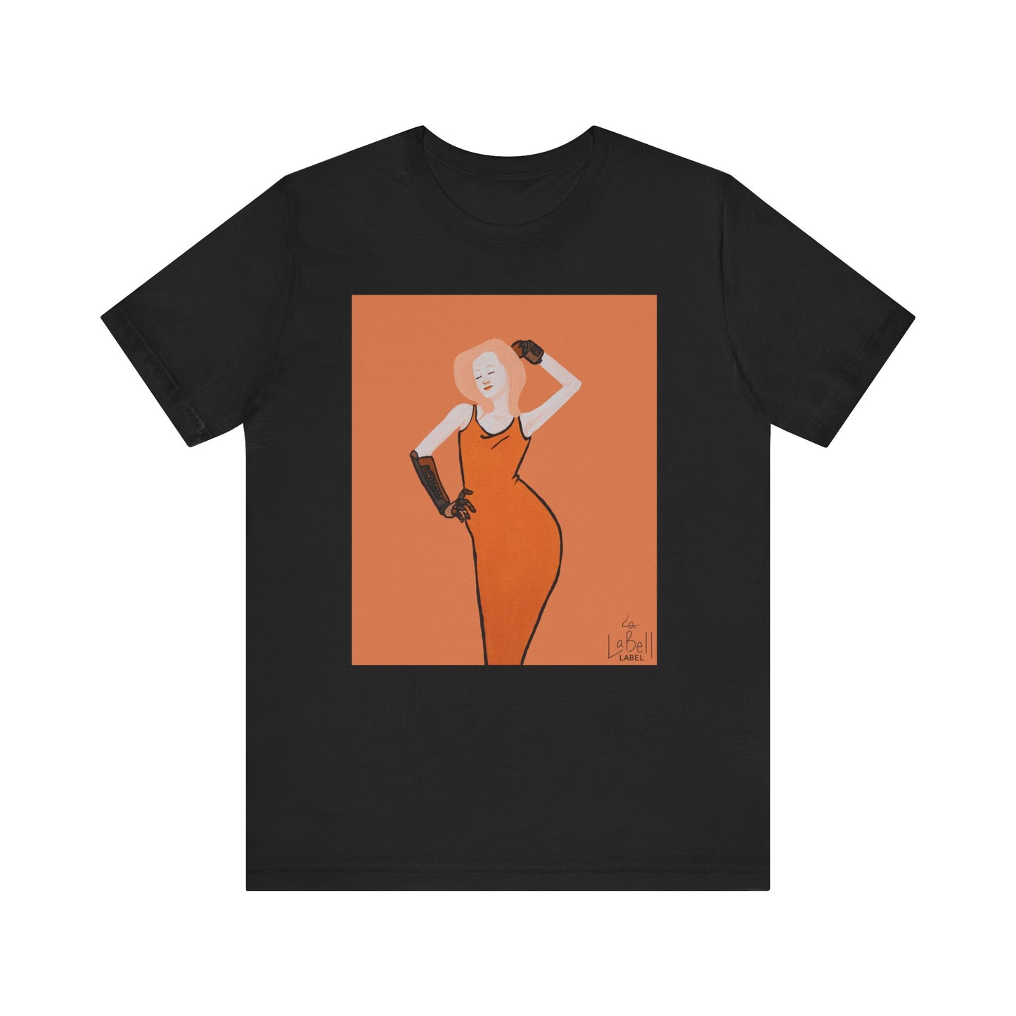 "The MODels" - C.P. Cadmium Orange Female MODel - Unisex Jersey Short Sleeve Tee