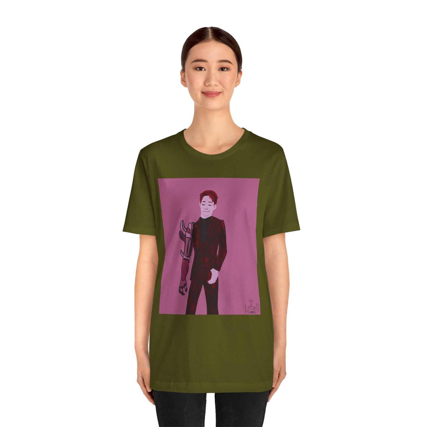"The MODels" - Alizarin Crimson Male MODel - Unisex Jersey Short Sleeve Tee
