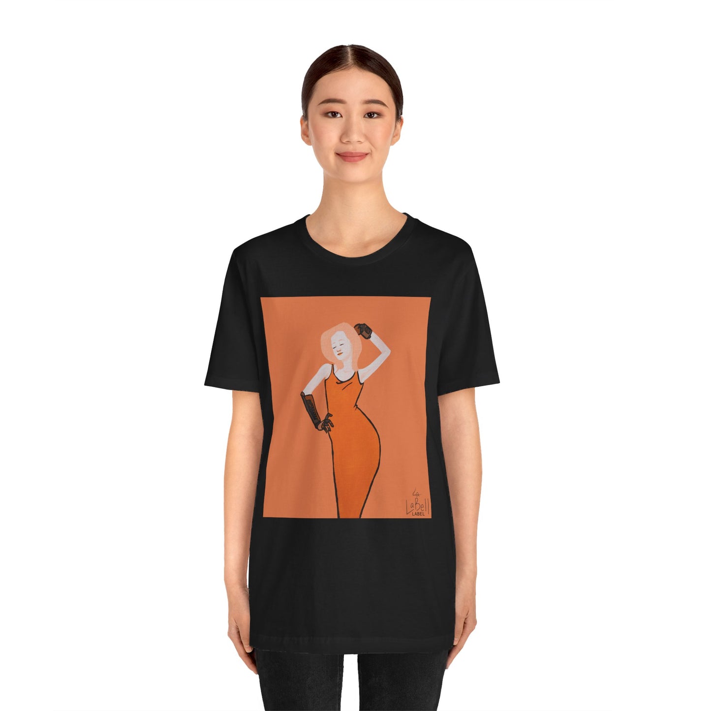 "The MODels" - C.P. Cadmium Orange Female MODel - Unisex Jersey Short Sleeve Tee
