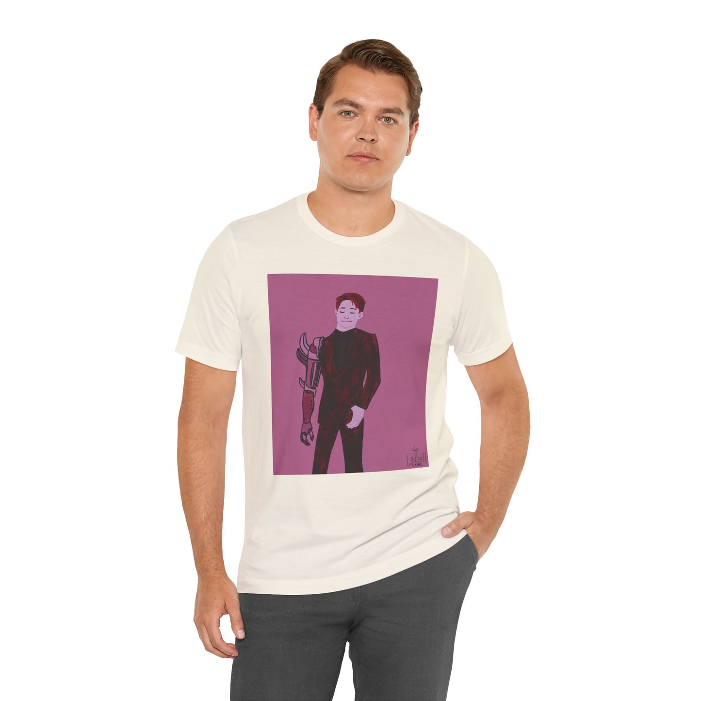 "The MODels" - Alizarin Crimson Male MODel - Unisex Jersey Short Sleeve Tee