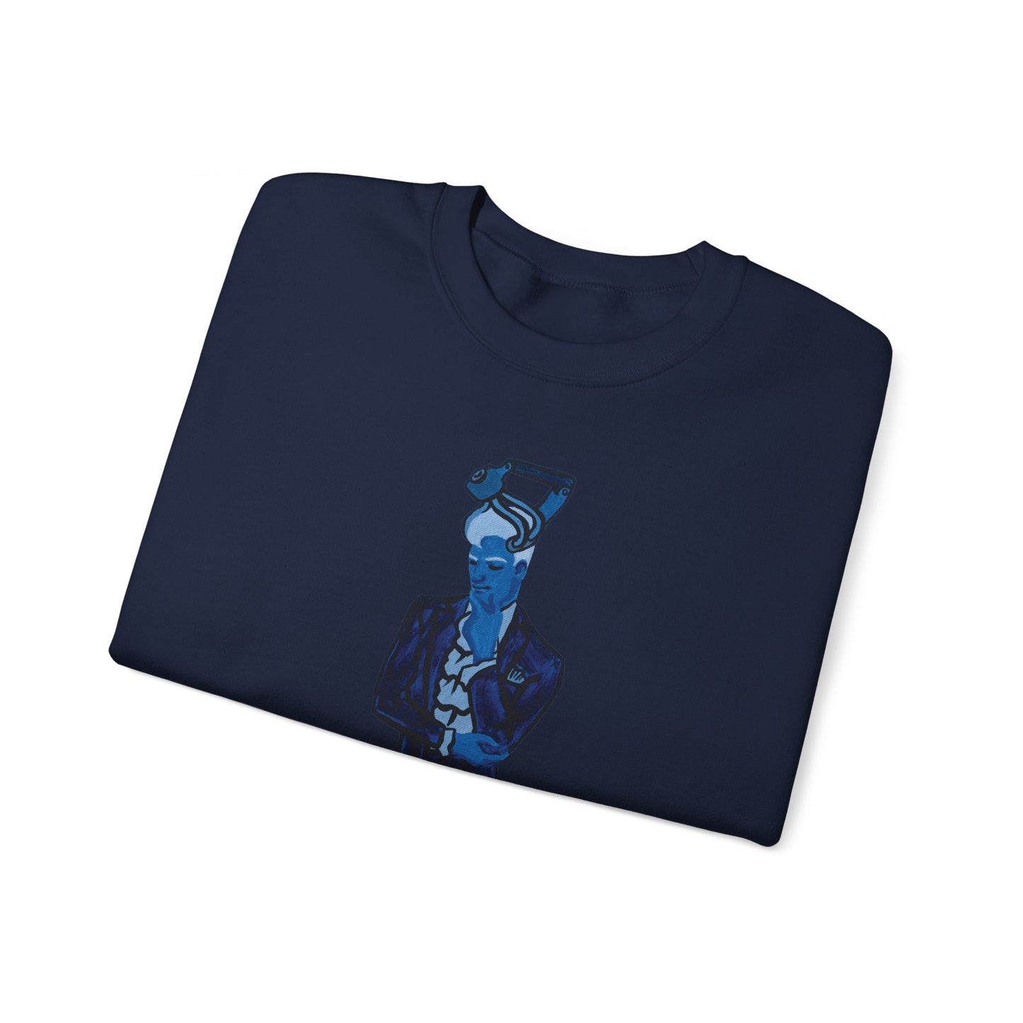 "The MODels" - Prussian Blue Male MODel - Standalone Figure - Unisex Crewneck Sweatshirt