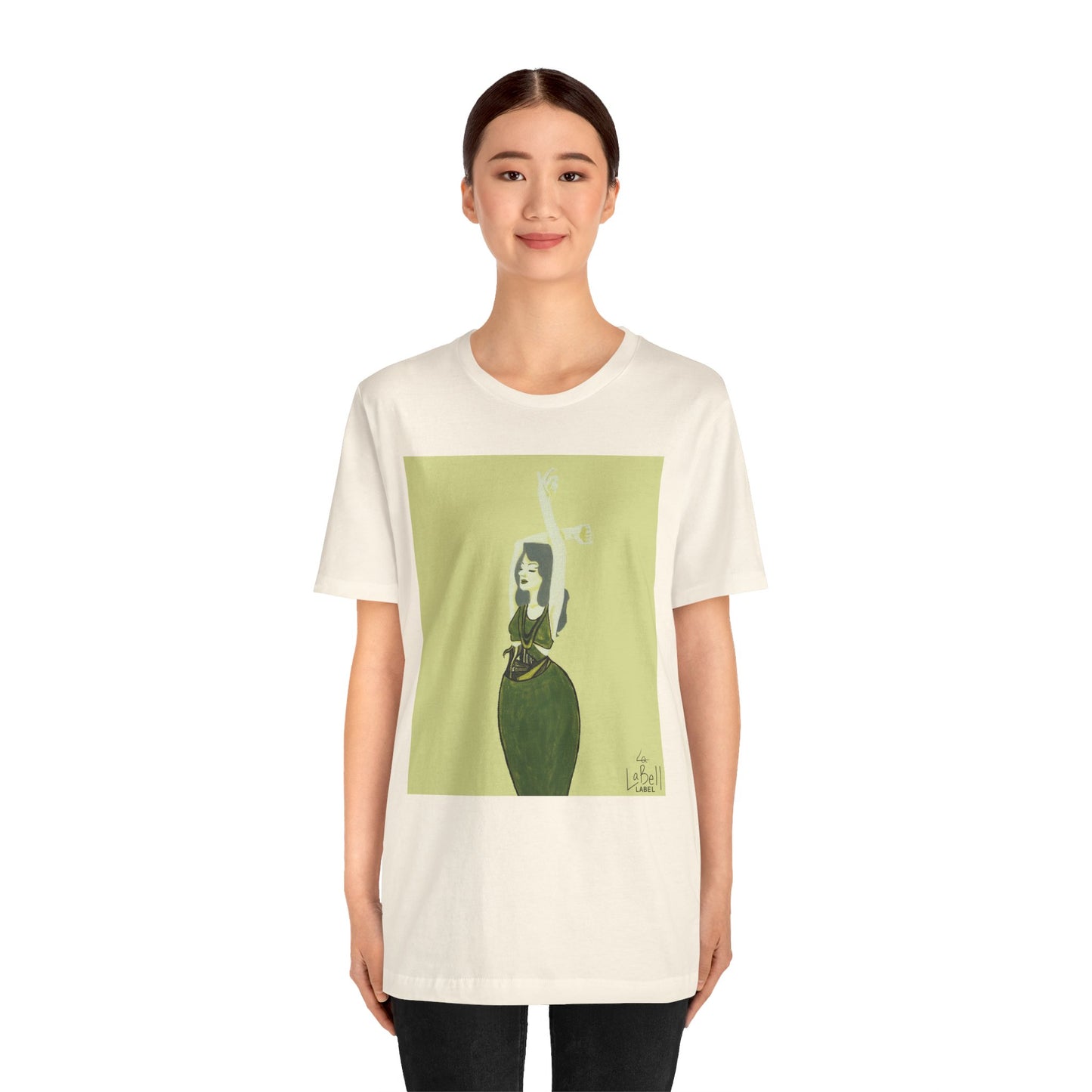 "The MODels" - Green Gold Female MODel - Unisex Jersey Short Sleeve Tee