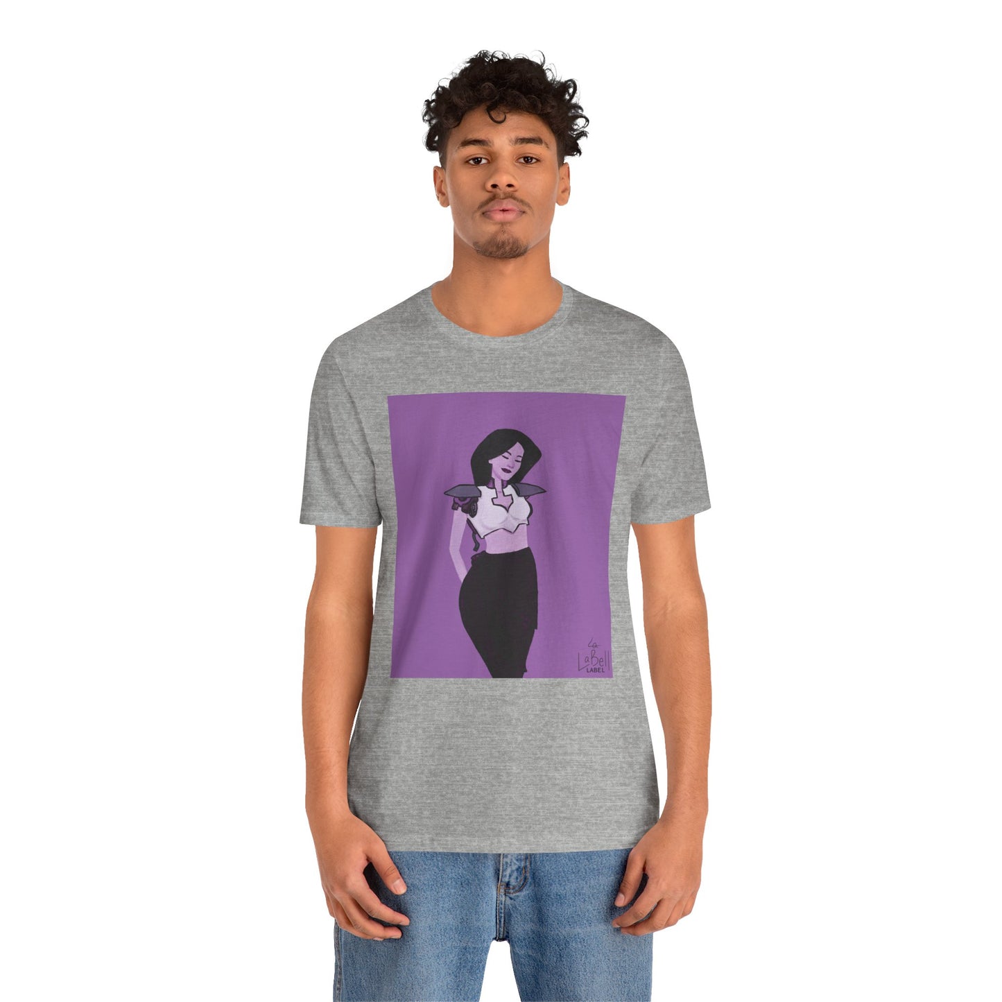 "The MODels" - Permanent Violet Dark Female MODel - Unisex Jersey Short Sleeve Tee