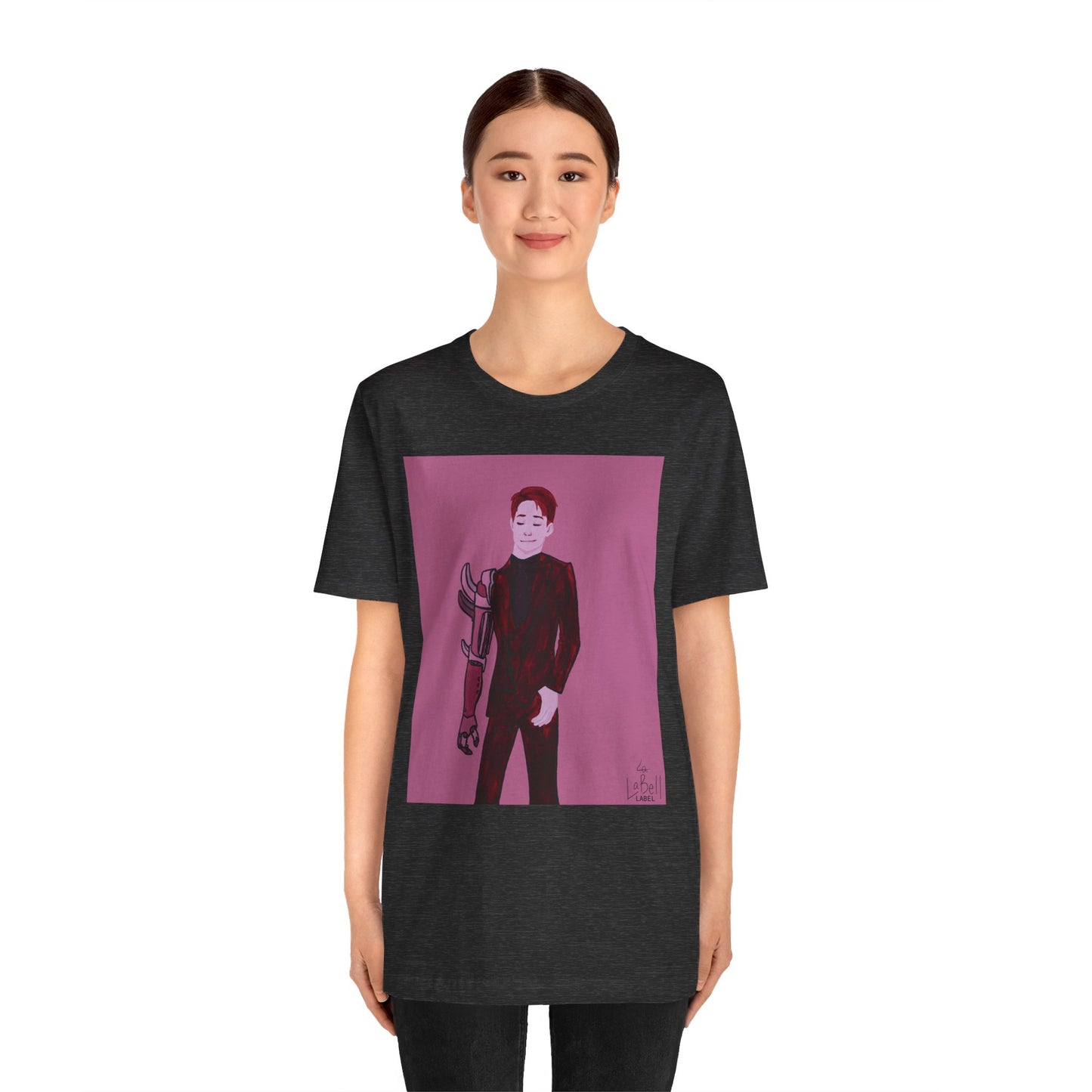 "The MODels" - Alizarin Crimson Male MODel - Unisex Jersey Short Sleeve Tee