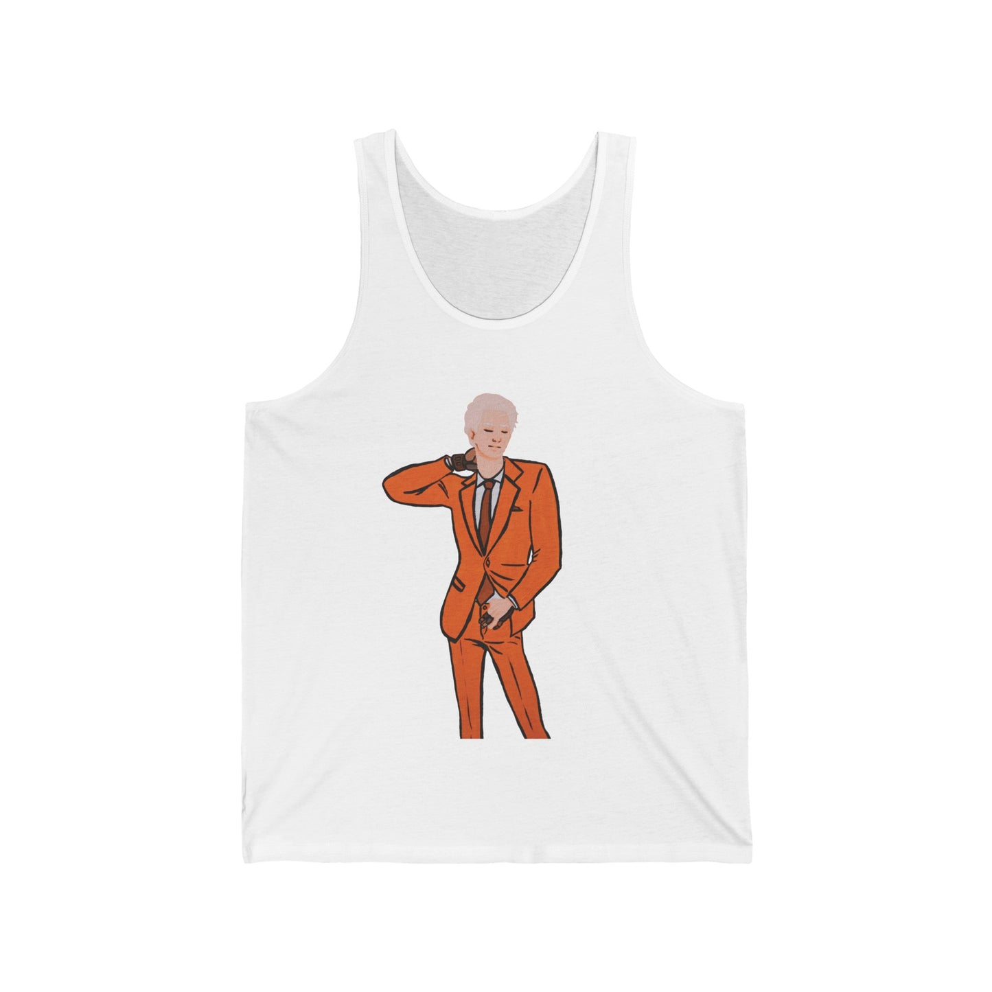 "The MODels" - C.P. Cadmium Orange Male MODel - Standalone Figure - Unisex Jersey Tank