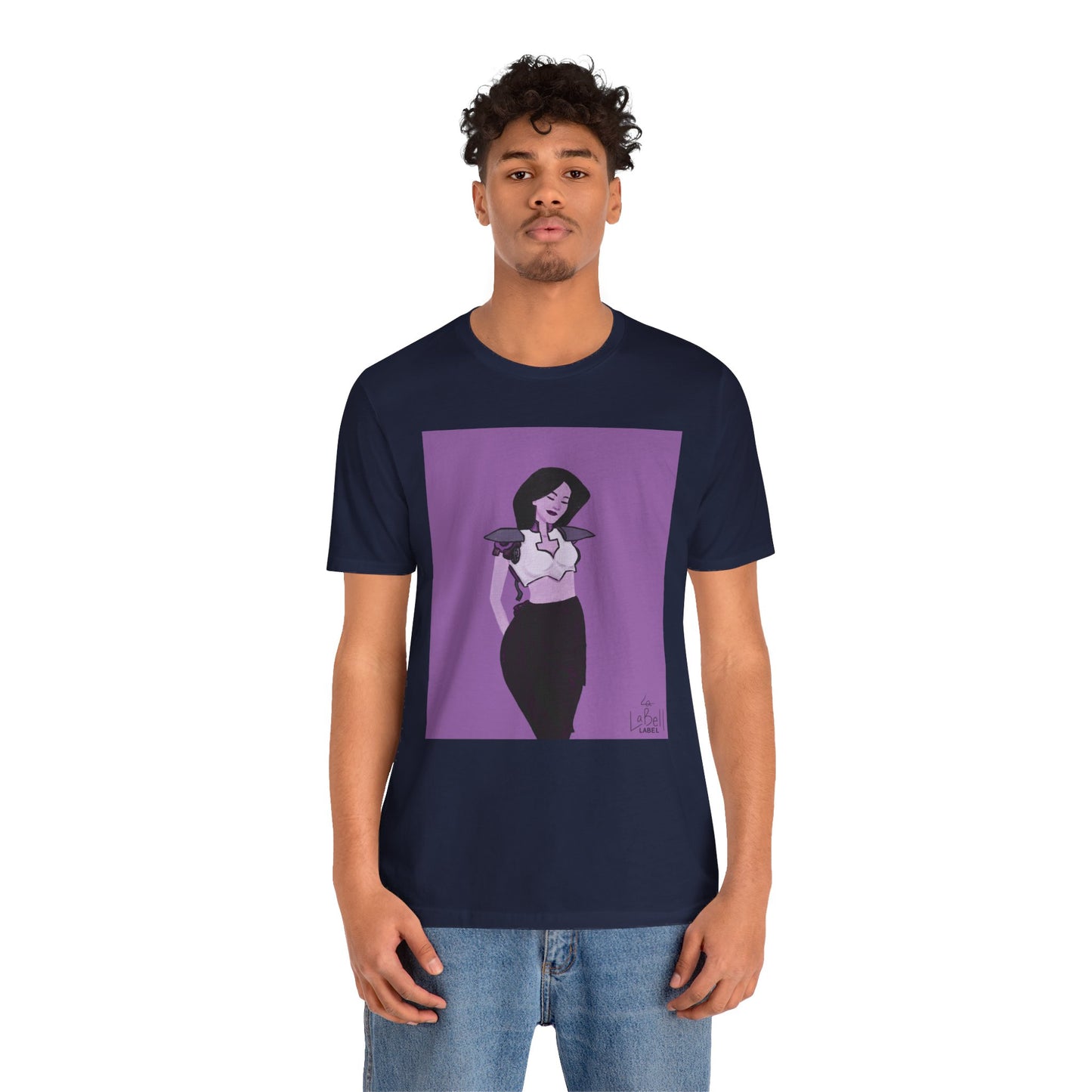 "The MODels" - Permanent Violet Dark Female MODel - Unisex Jersey Short Sleeve Tee