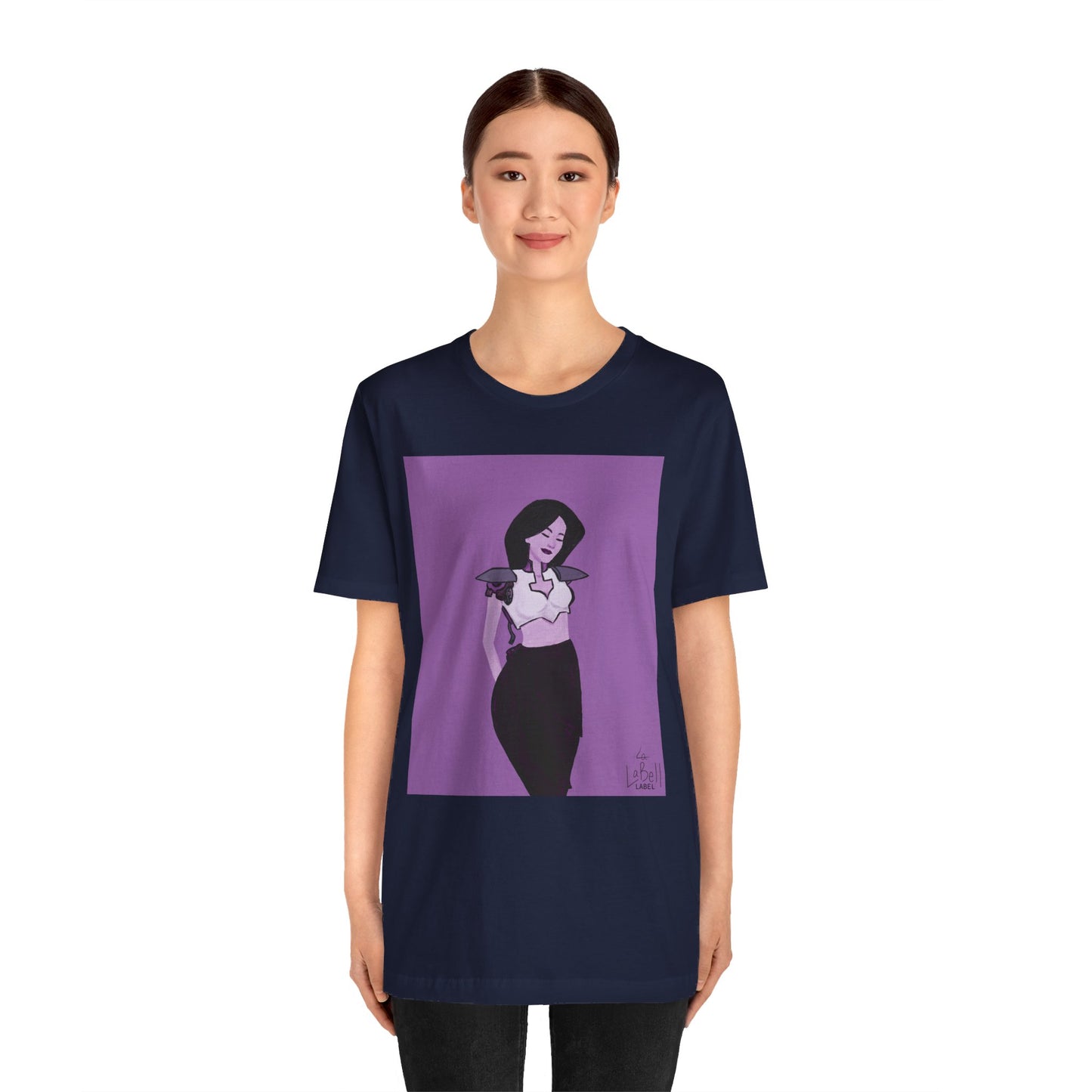 "The MODels" - Permanent Violet Dark Female MODel - Unisex Jersey Short Sleeve Tee