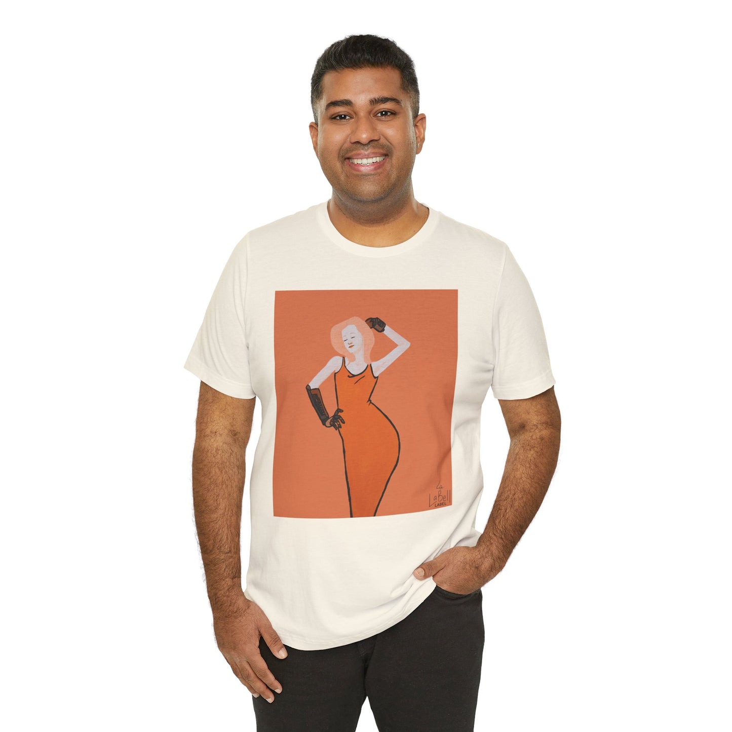 "The MODels" - C.P. Cadmium Orange Female MODel - Unisex Jersey Short Sleeve Tee