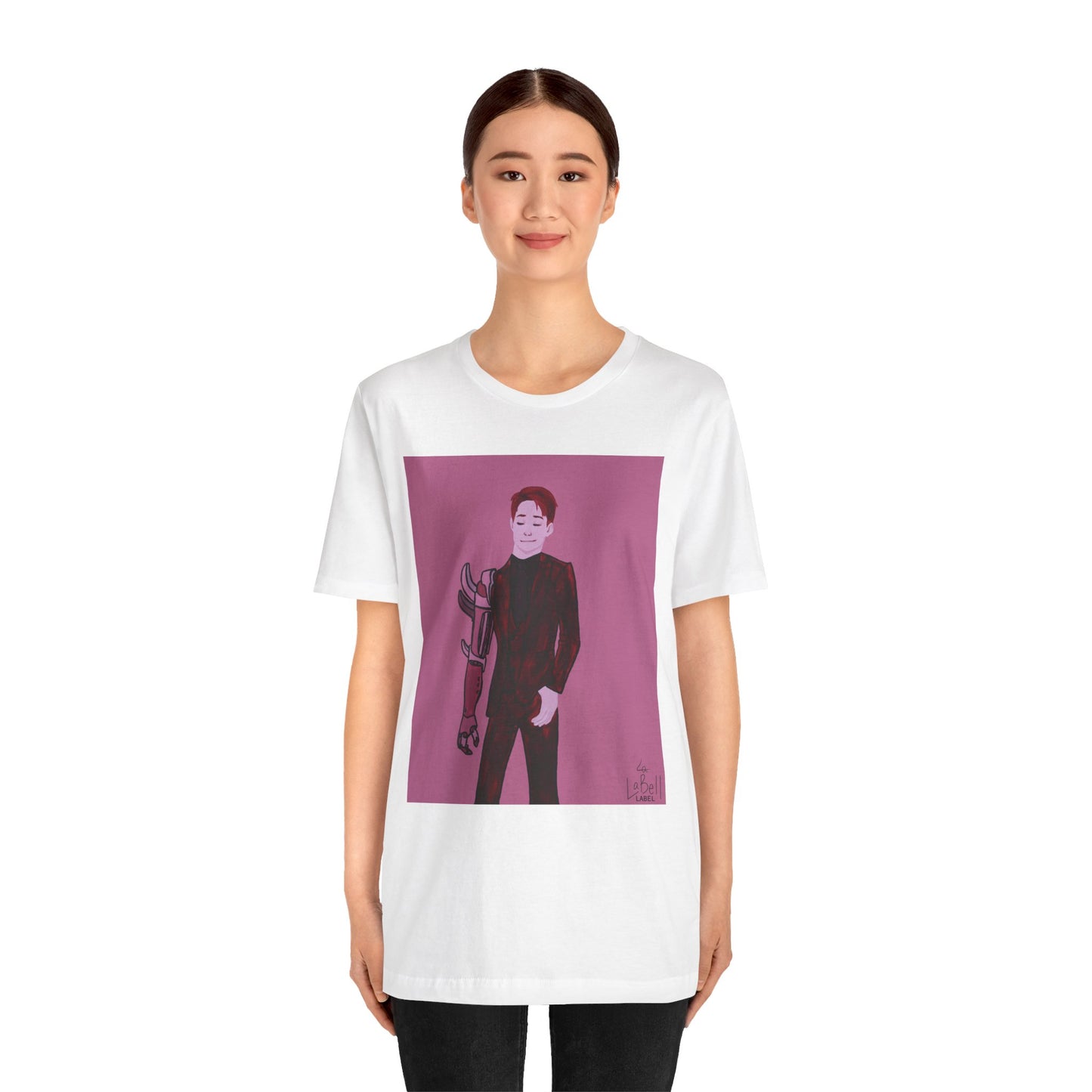 "The MODels" - Alizarin Crimson Male MODel - Unisex Jersey Short Sleeve Tee