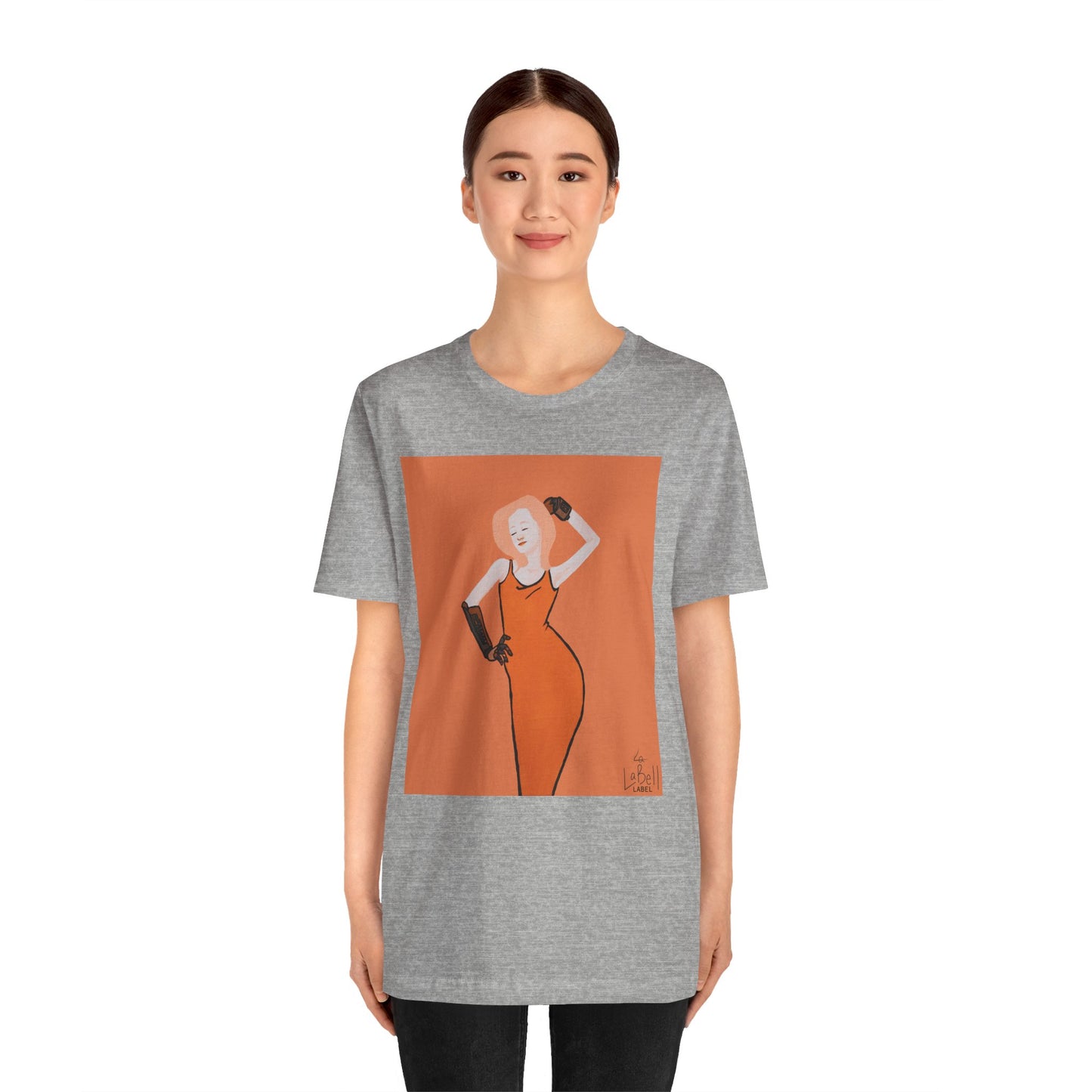 "The MODels" - C.P. Cadmium Orange Female MODel - Unisex Jersey Short Sleeve Tee