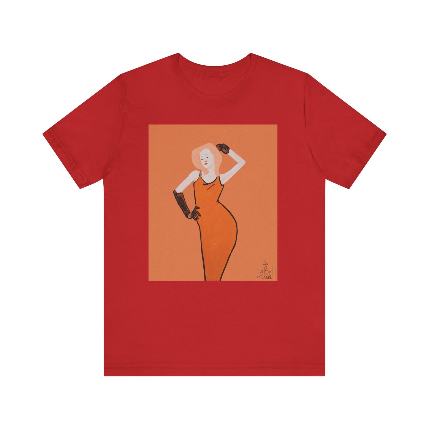 "The MODels" - C.P. Cadmium Orange Female MODel - Unisex Jersey Short Sleeve Tee