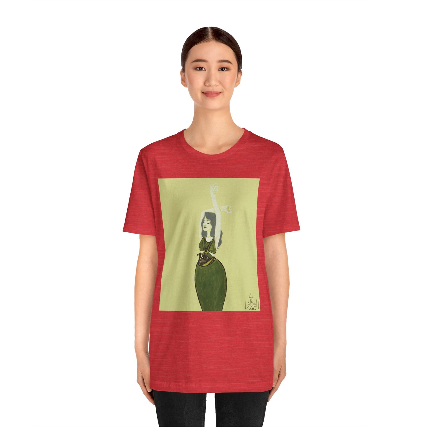 "The MODels" - Green Gold Female MODel - Unisex Jersey Short Sleeve Tee