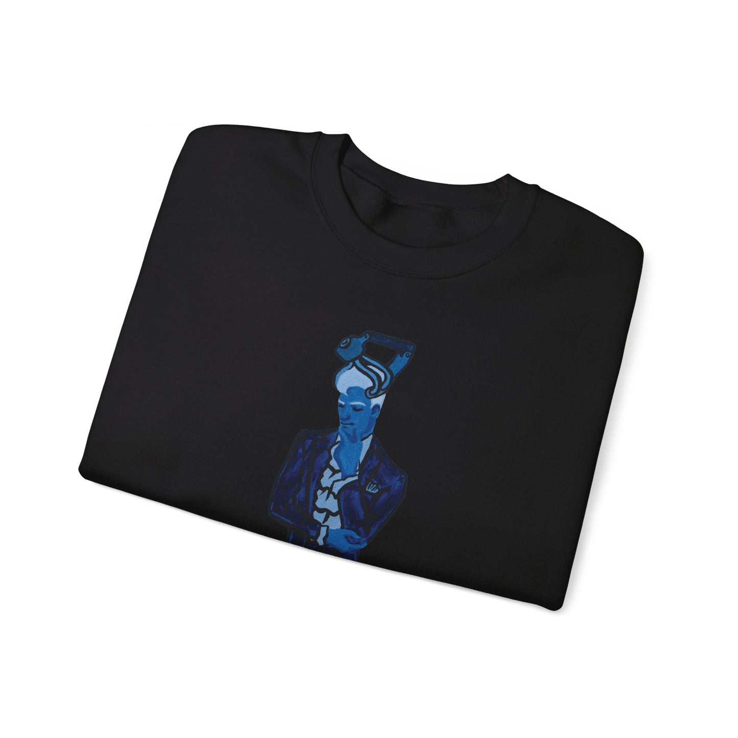 "The MODels" - Prussian Blue Male MODel - Standalone Figure - Unisex Crewneck Sweatshirt