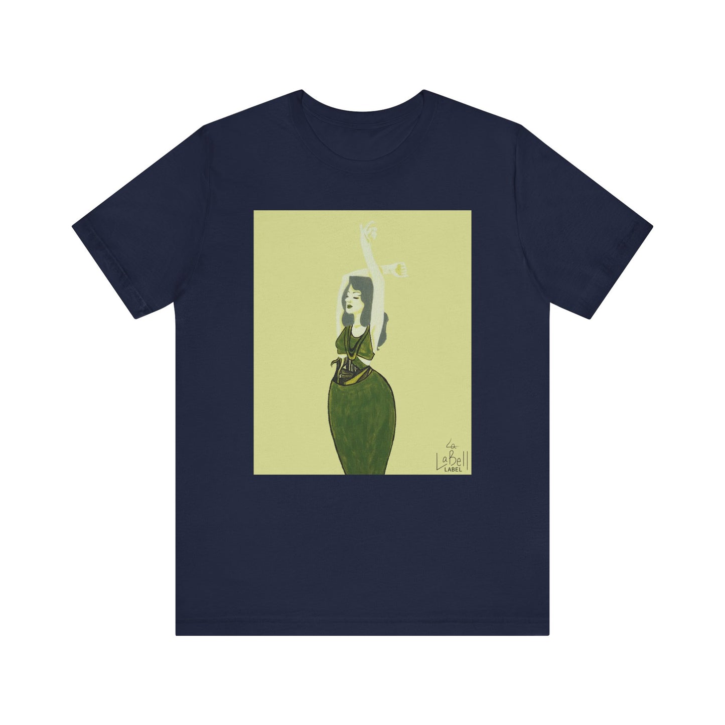 "The MODels" - Green Gold Female MODel - Unisex Jersey Short Sleeve Tee