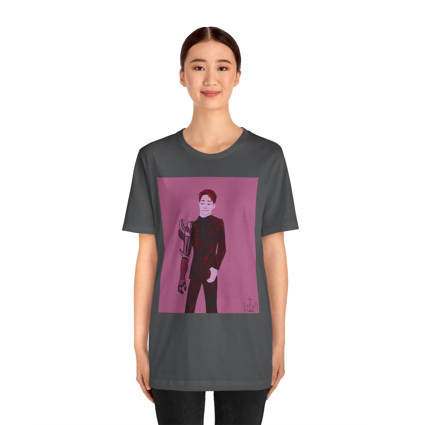 "The MODels" - Alizarin Crimson Male MODel - Unisex Jersey Short Sleeve Tee