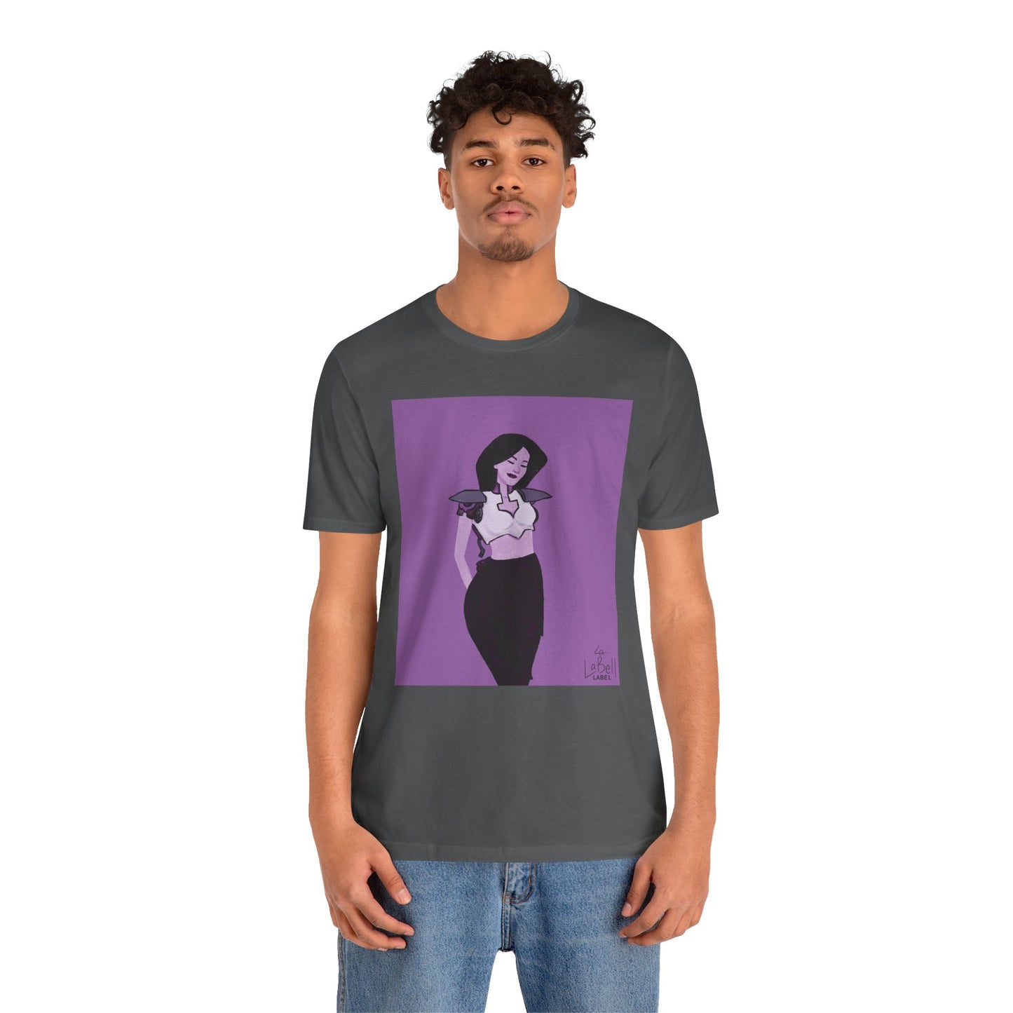 "The MODels" - Permanent Violet Dark Female MODel - Unisex Jersey Short Sleeve Tee