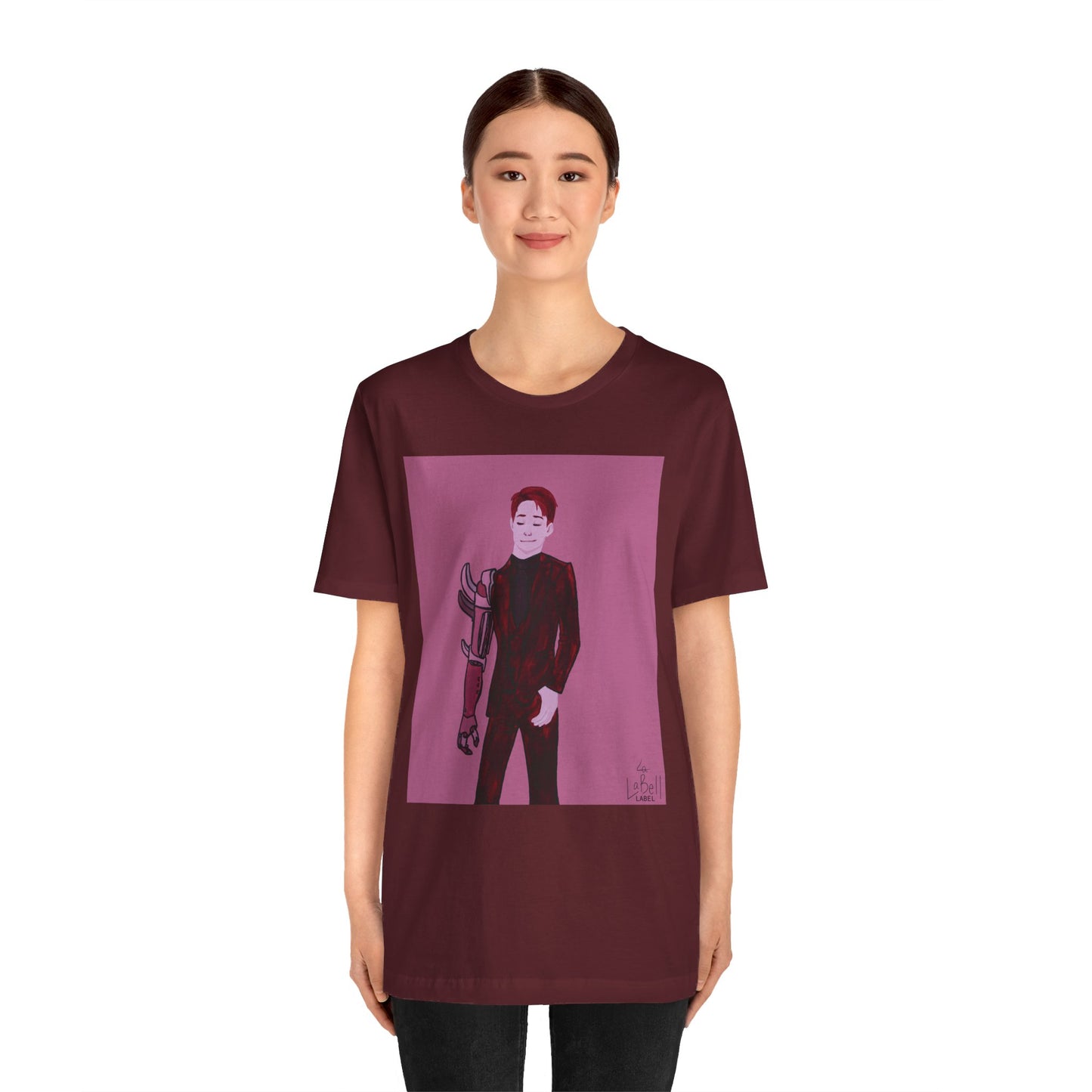 "The MODels" - Alizarin Crimson Male MODel - Unisex Jersey Short Sleeve Tee