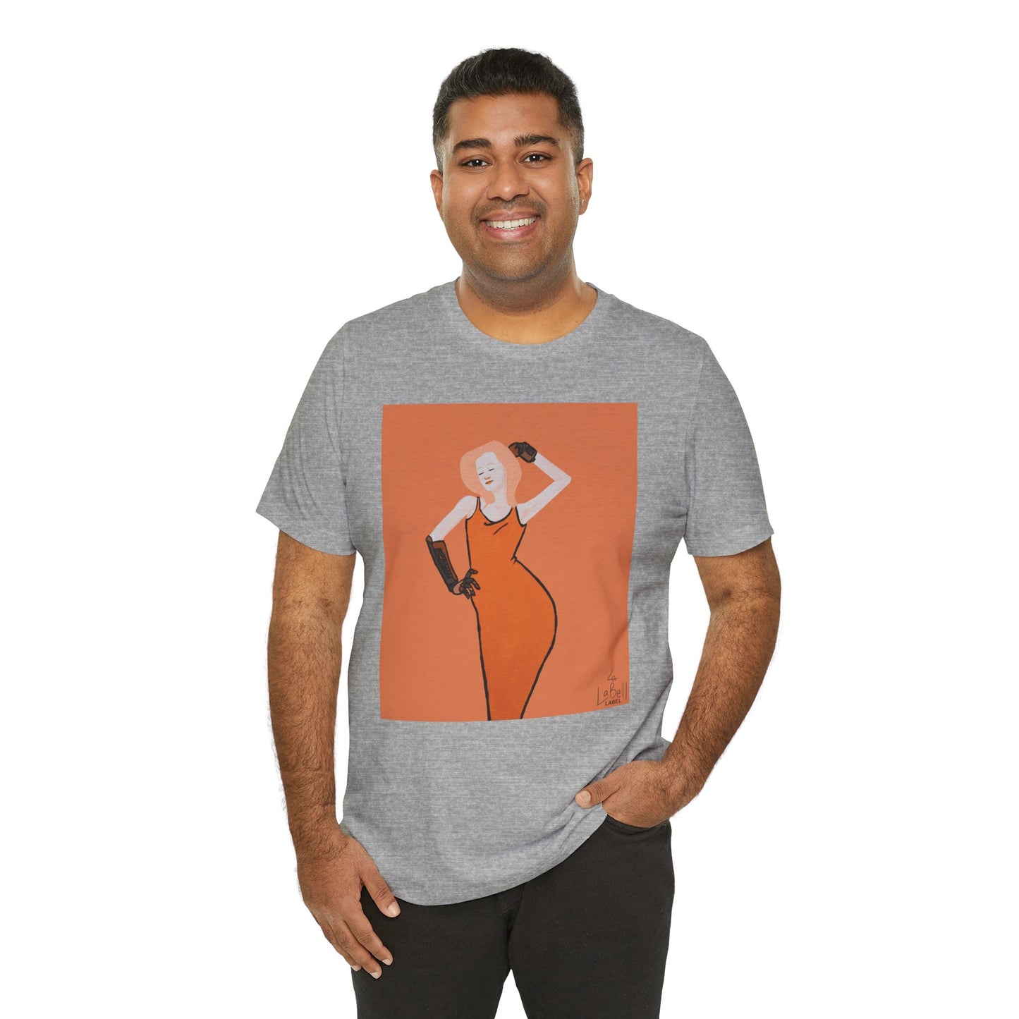 "The MODels" - C.P. Cadmium Orange Female MODel - Unisex Jersey Short Sleeve Tee