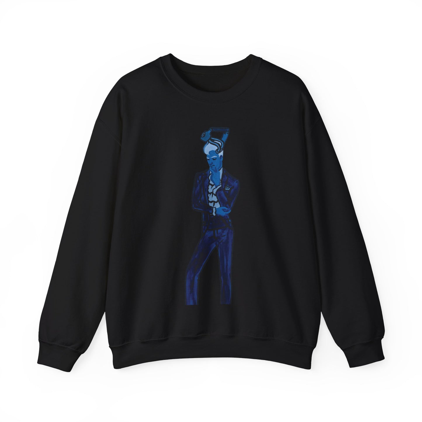 "The MODels" - Prussian Blue Male MODel - Standalone Figure - Unisex Crewneck Sweatshirt
