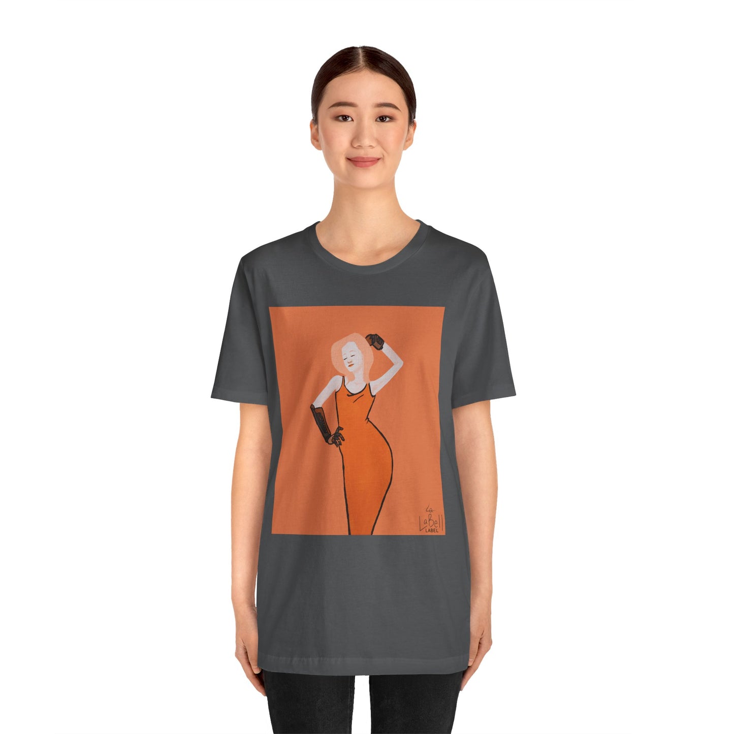 "The MODels" - C.P. Cadmium Orange Female MODel - Unisex Jersey Short Sleeve Tee