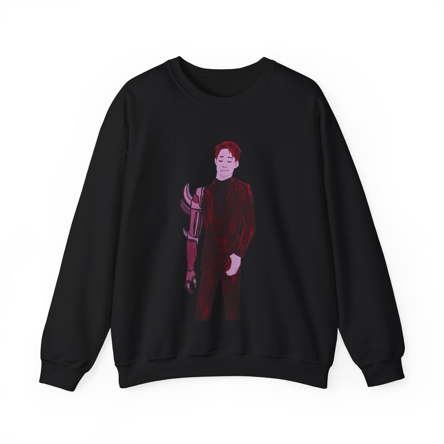 "The MODels" - Alizarin Crimson Male MODel - Standalone Figure - Unisex Crewneck Sweatshirt