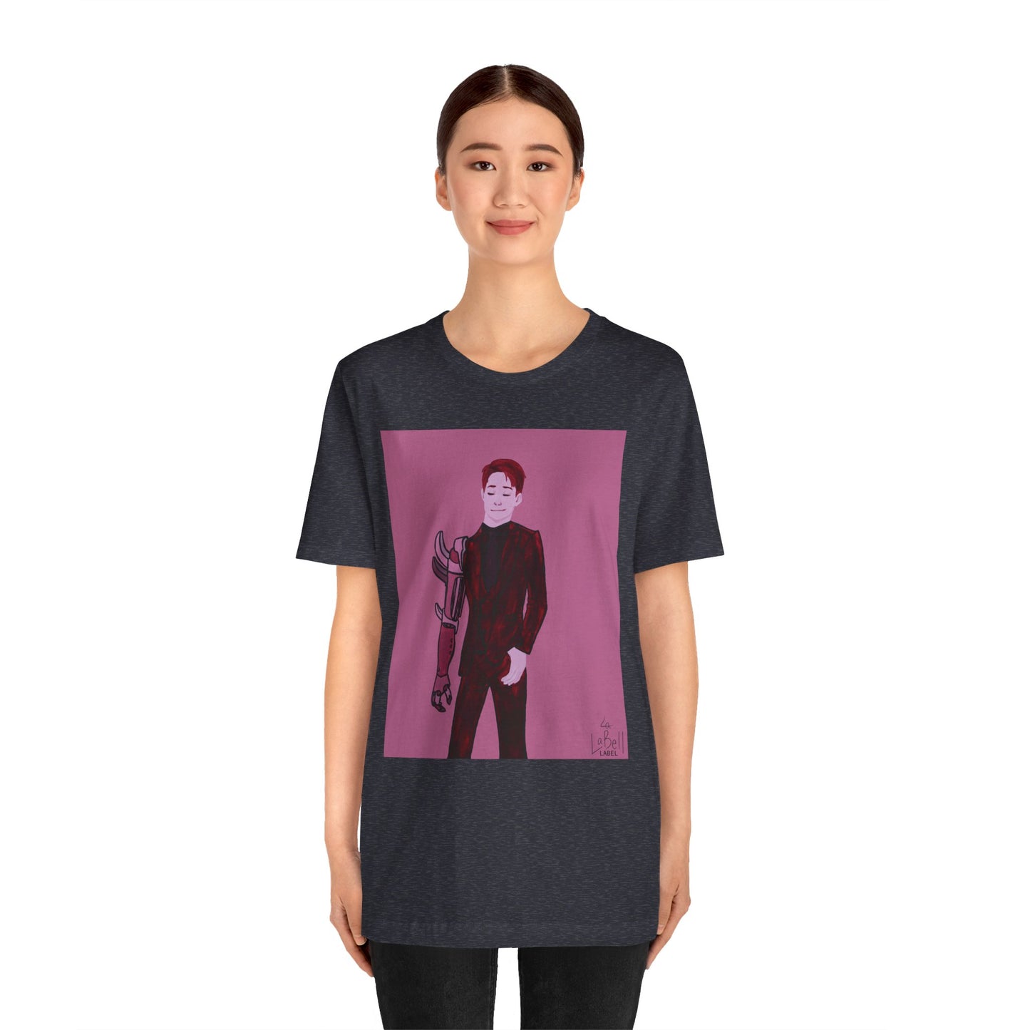 "The MODels" - Alizarin Crimson Male MODel - Unisex Jersey Short Sleeve Tee