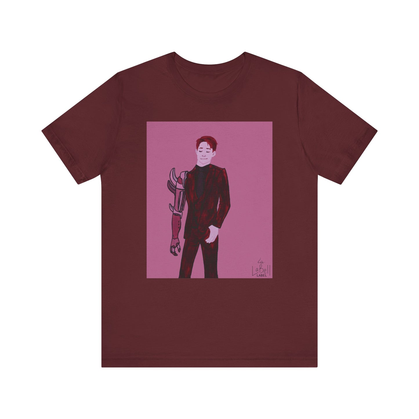 "The MODels" - Alizarin Crimson Male MODel - Unisex Jersey Short Sleeve Tee