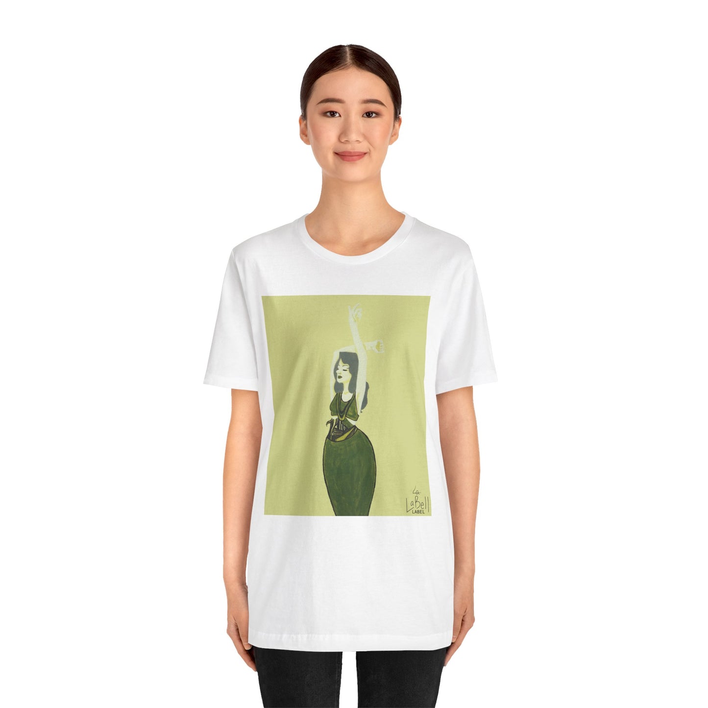 "The MODels" - Green Gold Female MODel - Unisex Jersey Short Sleeve Tee