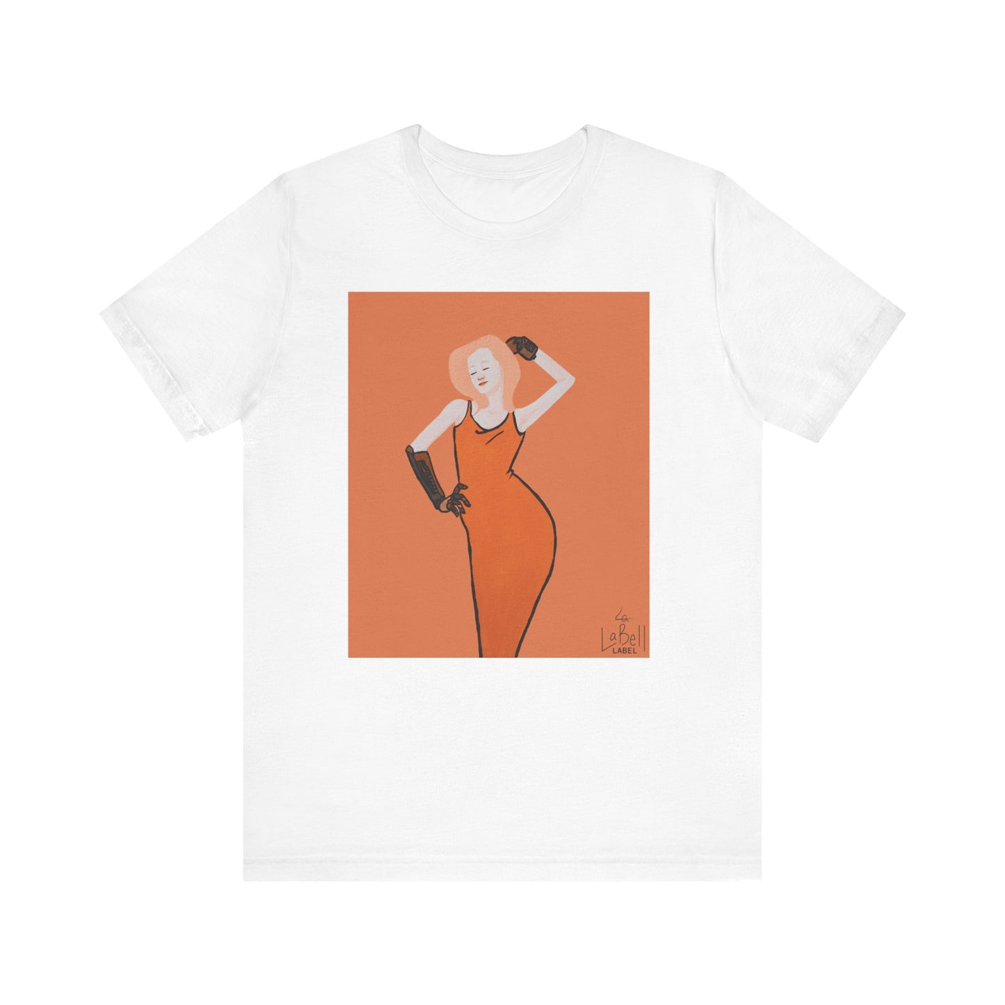 "The MODels" - C.P. Cadmium Orange Female MODel - Unisex Jersey Short Sleeve Tee