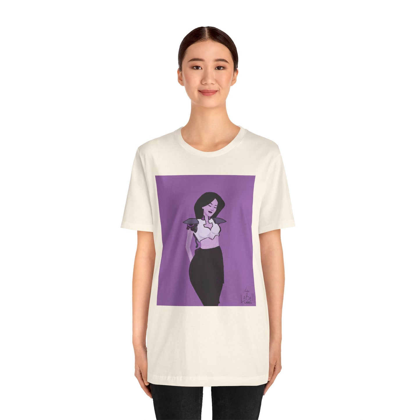 "The MODels" - Permanent Violet Dark Female MODel - Unisex Jersey Short Sleeve Tee