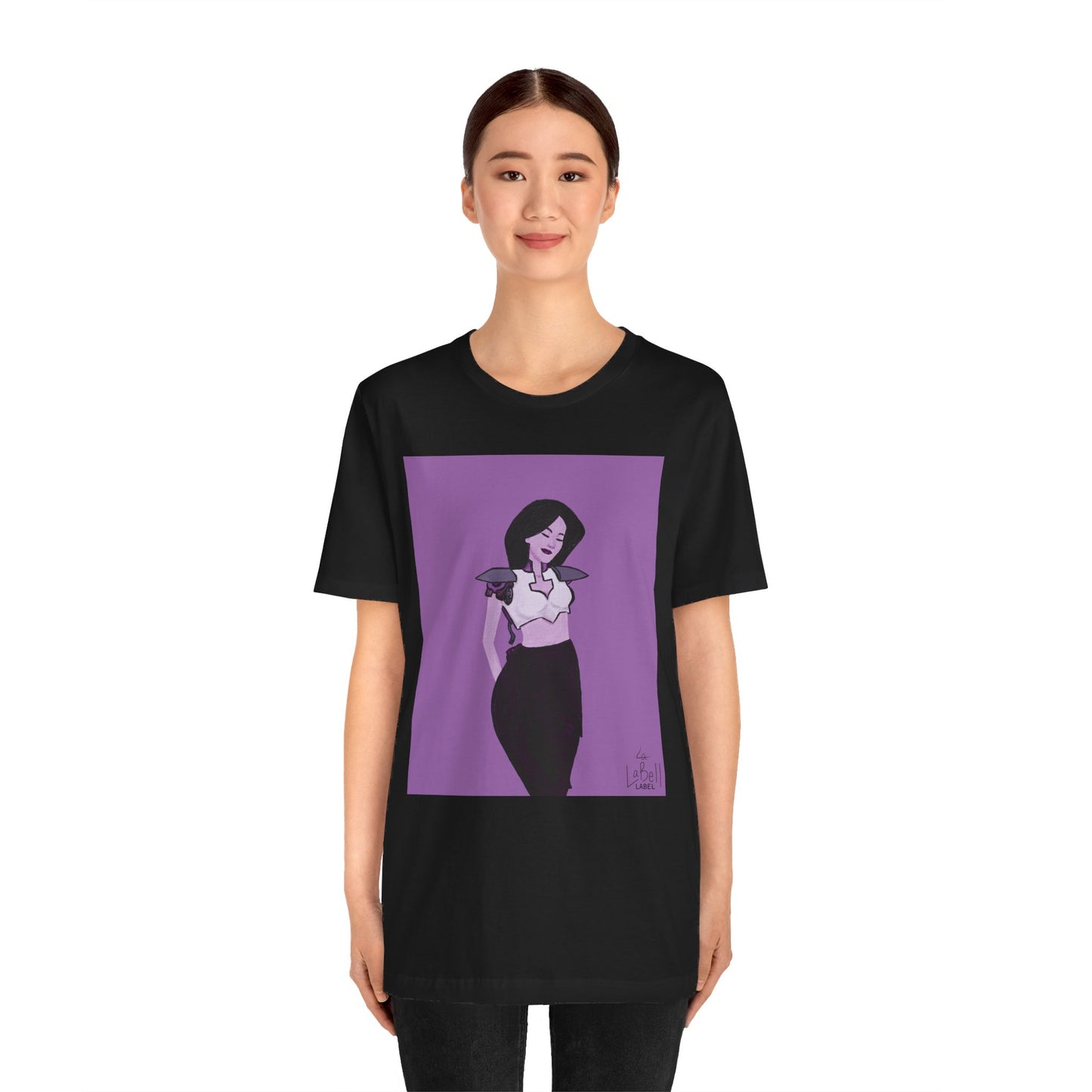 "The MODels" - Permanent Violet Dark Female MODel - Unisex Jersey Short Sleeve Tee