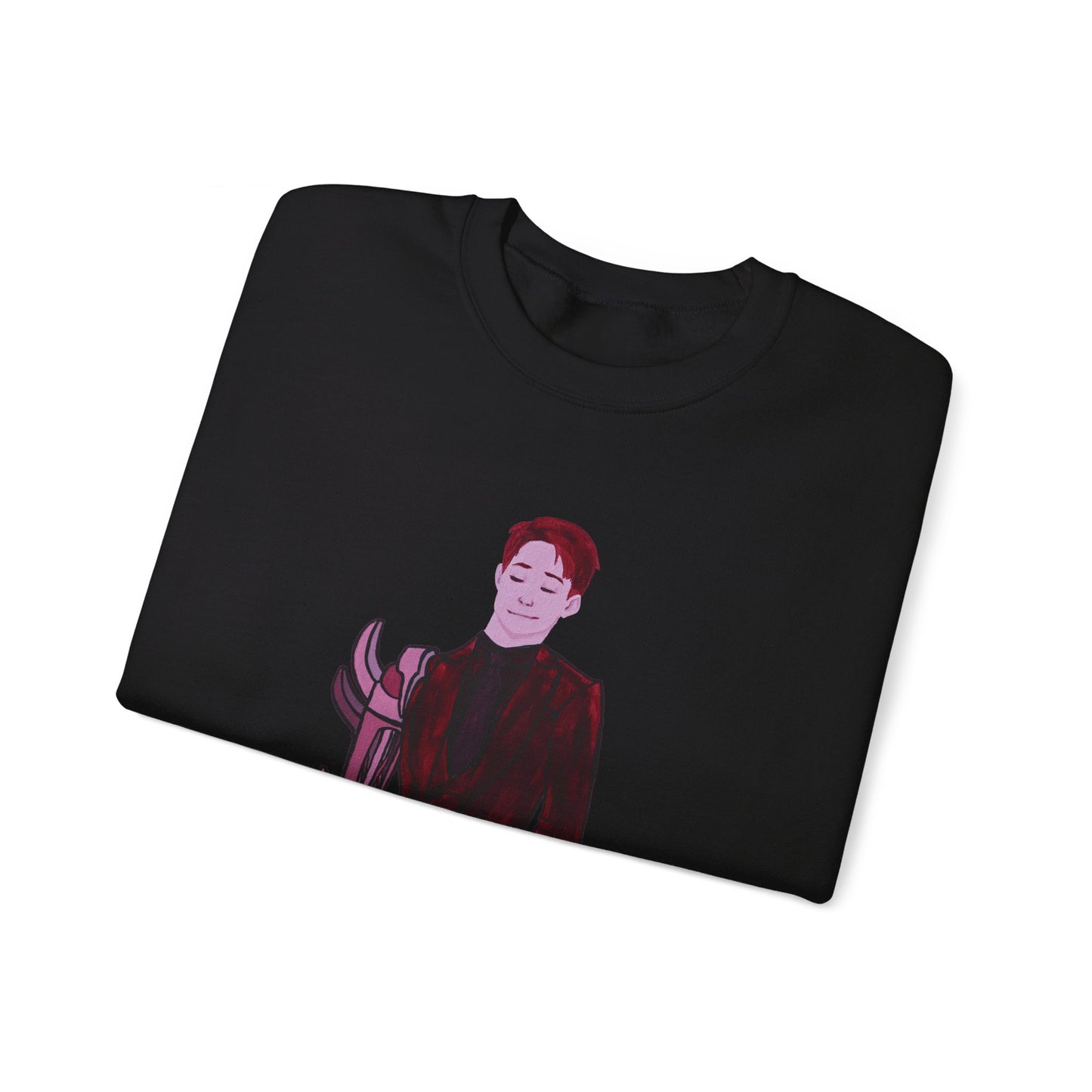 "The MODels" - Alizarin Crimson Male MODel - Standalone Figure - Unisex Crewneck Sweatshirt