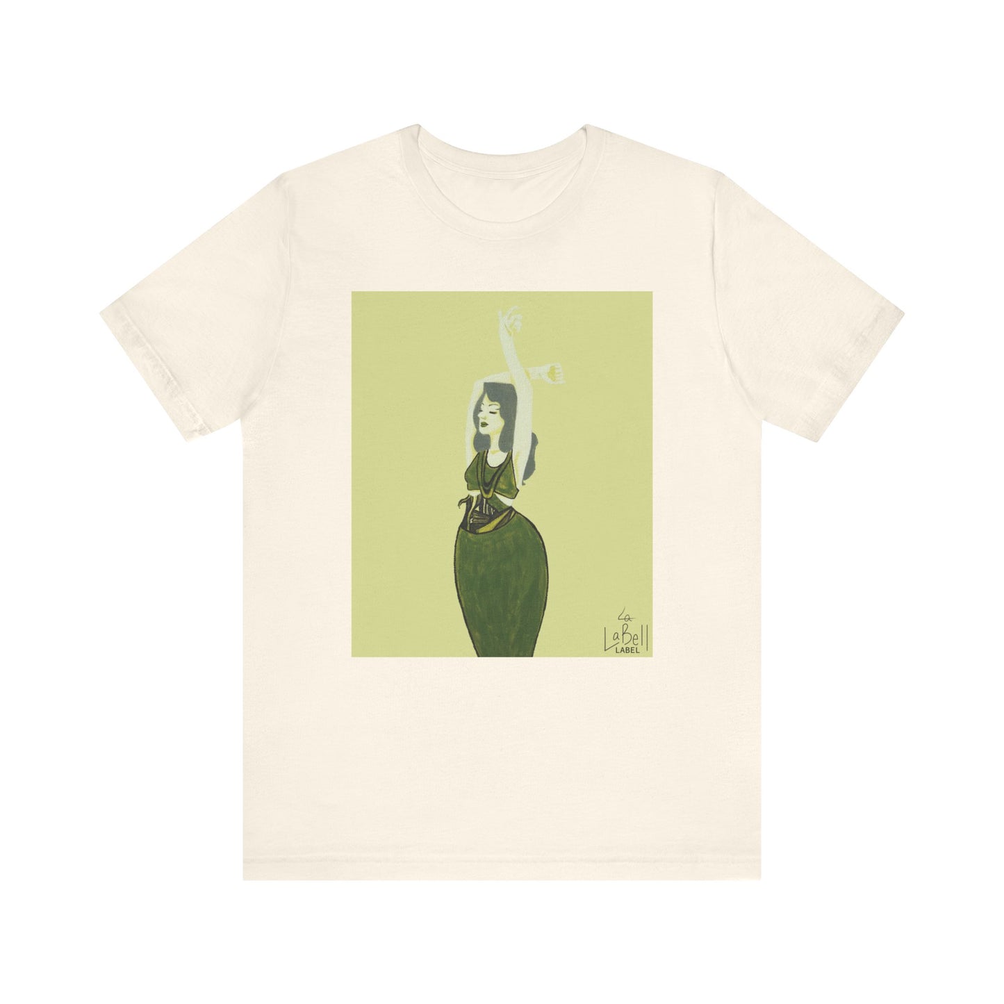 "The MODels" - Green Gold Female MODel - Unisex Jersey Short Sleeve Tee