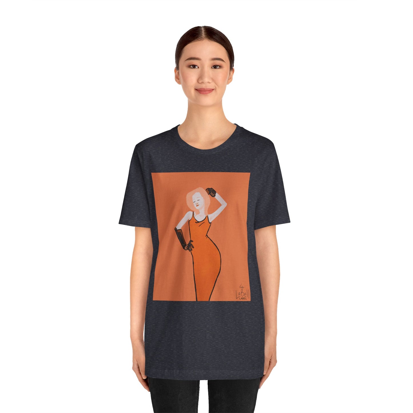 "The MODels" - C.P. Cadmium Orange Female MODel - Unisex Jersey Short Sleeve Tee