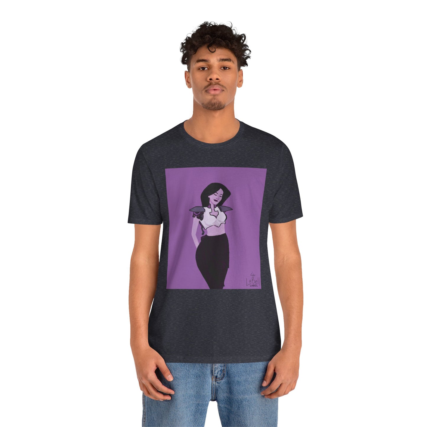 "The MODels" - Permanent Violet Dark Female MODel - Unisex Jersey Short Sleeve Tee