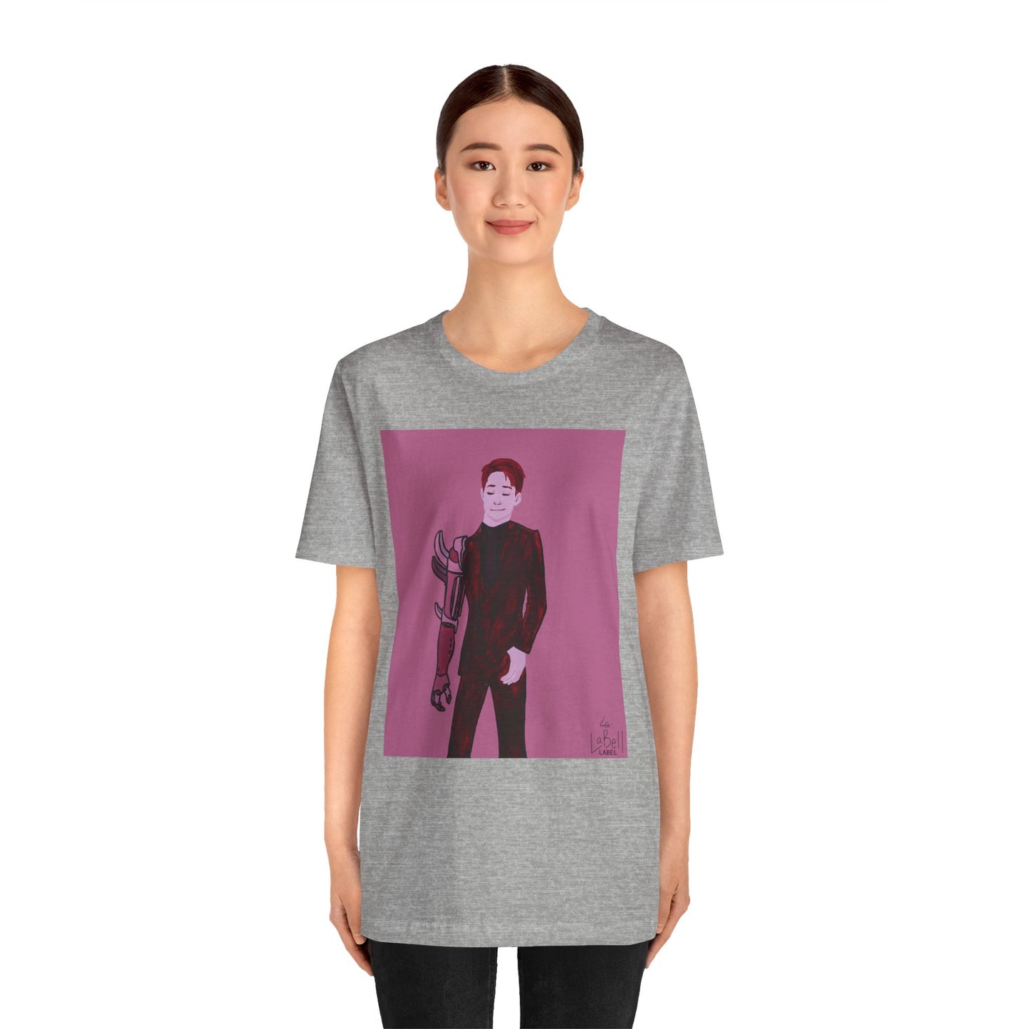 "The MODels" - Alizarin Crimson Male MODel - Unisex Jersey Short Sleeve Tee