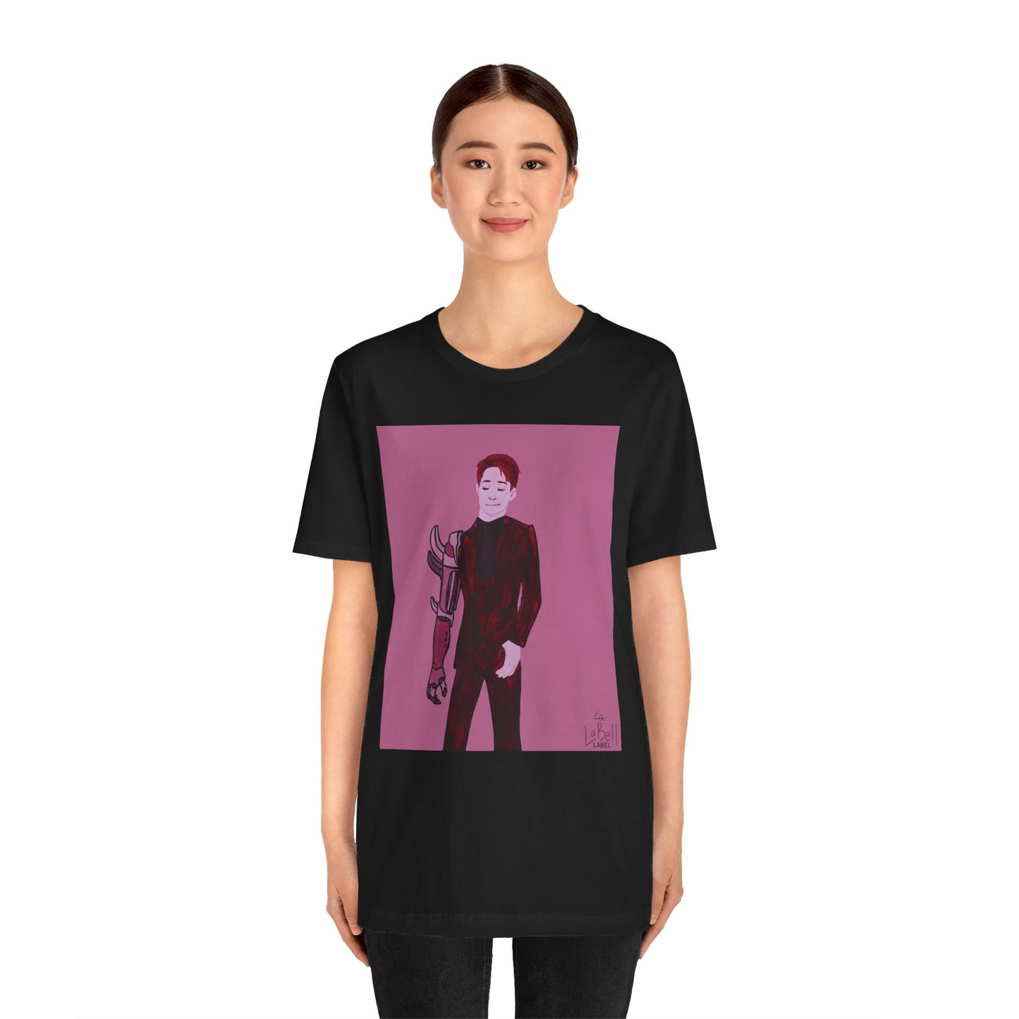 "The MODels" - Alizarin Crimson Male MODel - Unisex Jersey Short Sleeve Tee