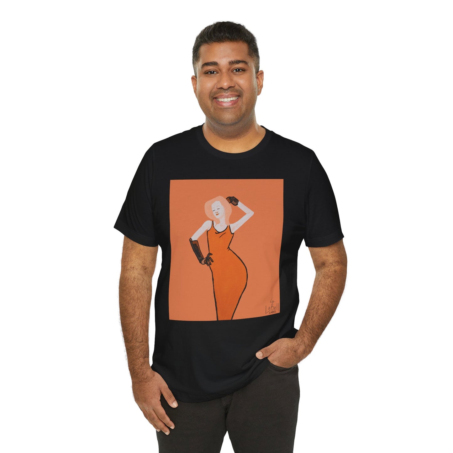"The MODels" - C.P. Cadmium Orange Female MODel - Unisex Jersey Short Sleeve Tee