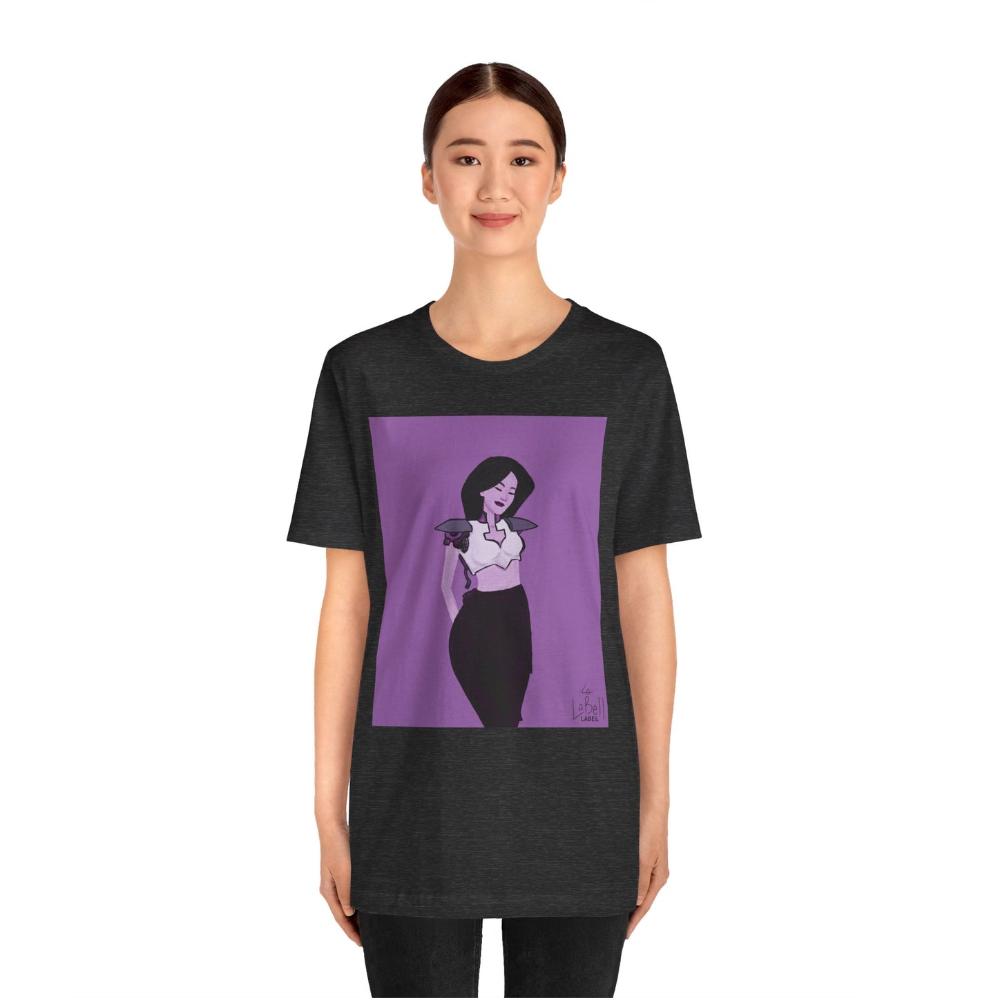 "The MODels" - Permanent Violet Dark Female MODel - Unisex Jersey Short Sleeve Tee