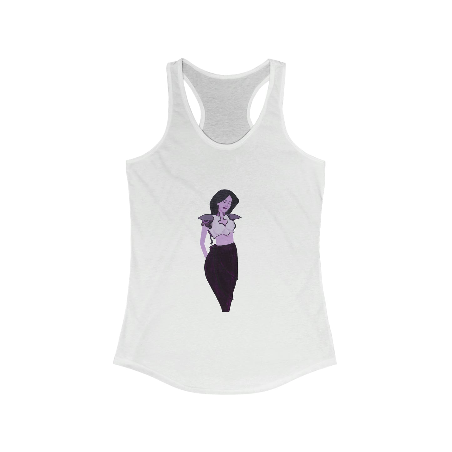 "The MODels" - Permanent Violet Dark Female - Standalone Figure - Women's Ideal Racerback Tank