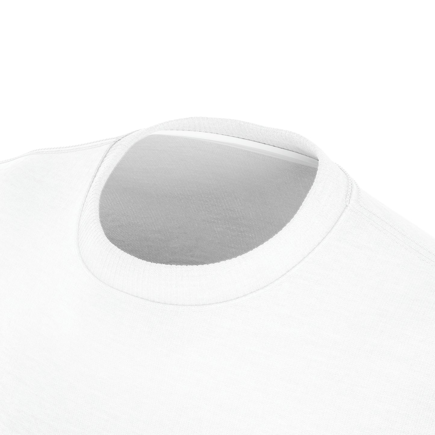 Coin Stack Pattern with LaBell Label - Black on White - Sleeve Coverage - Unisex Cut & Sew Tee