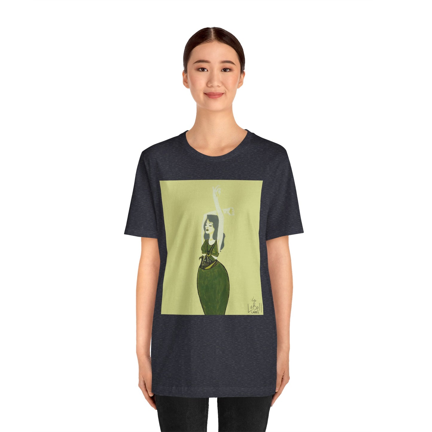 "The MODels" - Green Gold Female MODel - Unisex Jersey Short Sleeve Tee