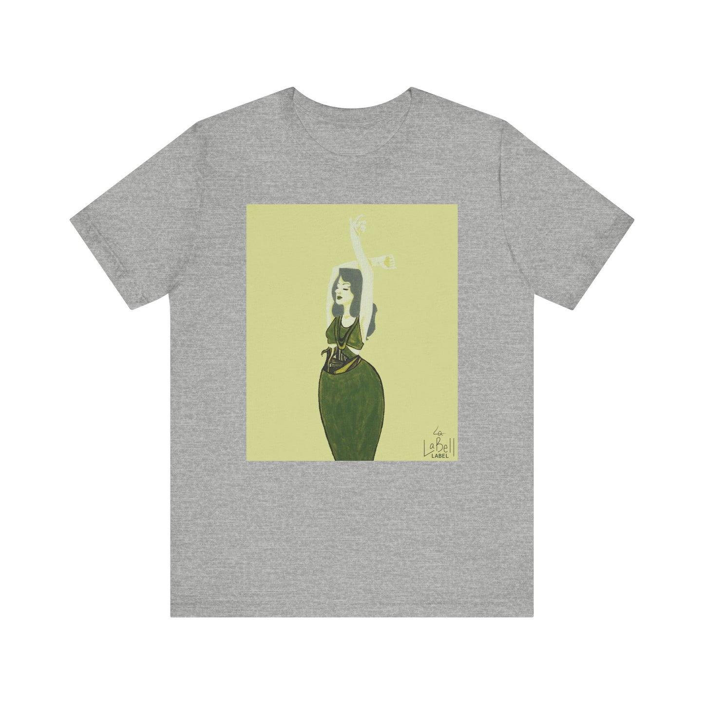 "The MODels" - Green Gold Female MODel - Unisex Jersey Short Sleeve Tee